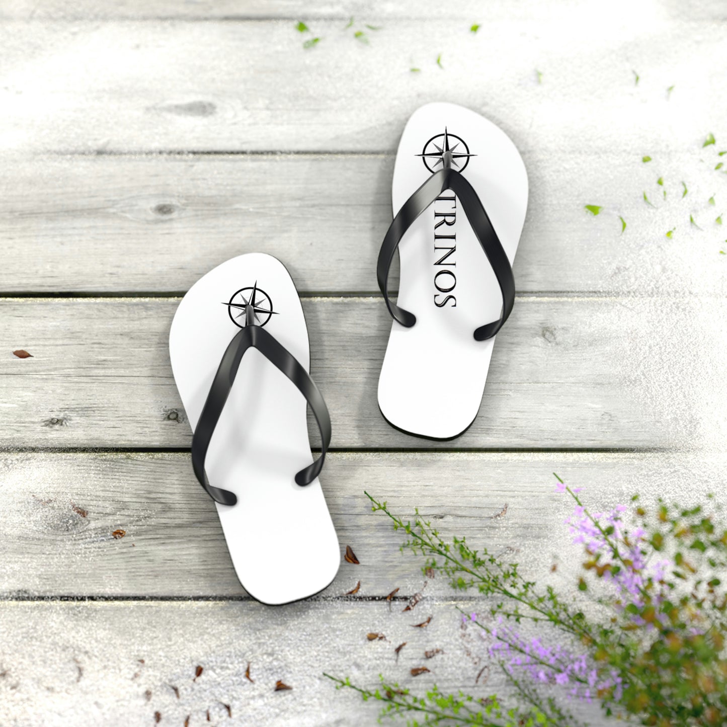 Trinos White Flip Flops