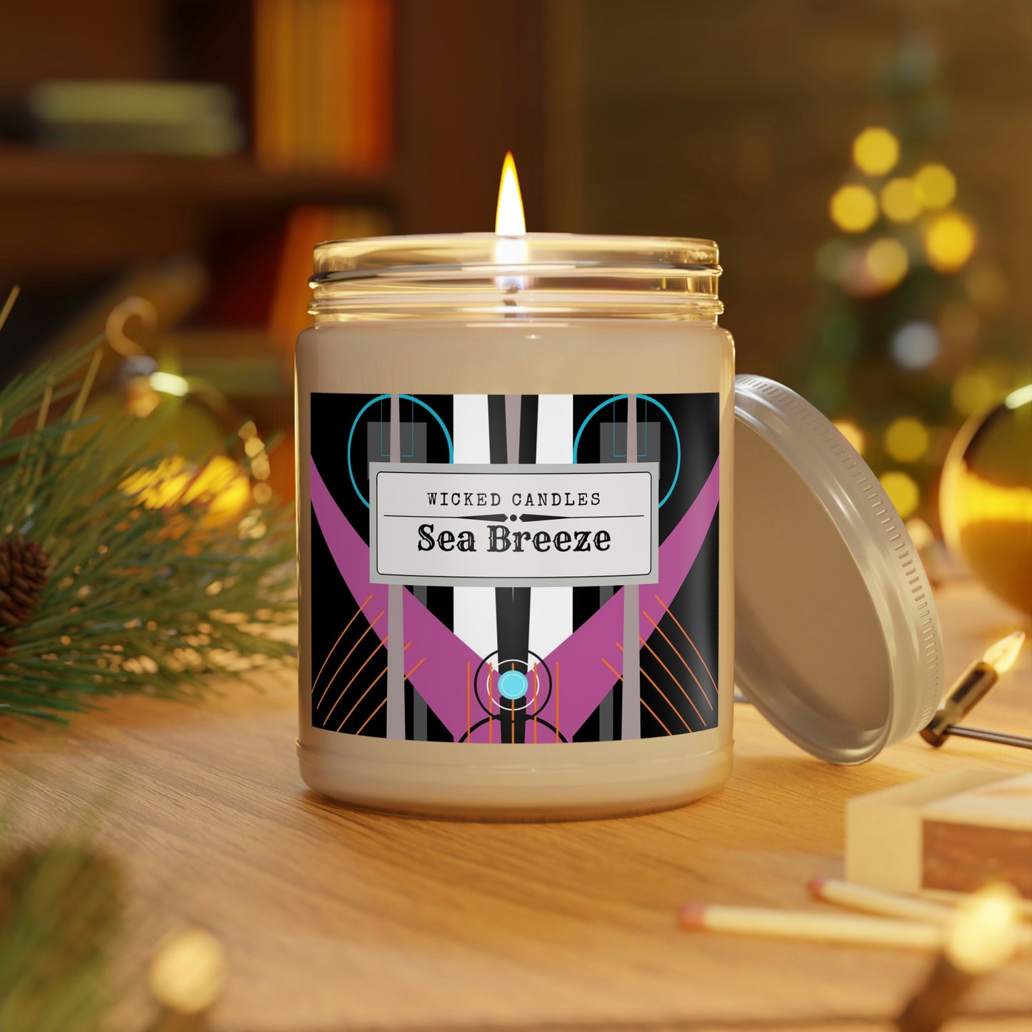 Wicked Candles Take OFF Black Neon 9oz Soy Candle