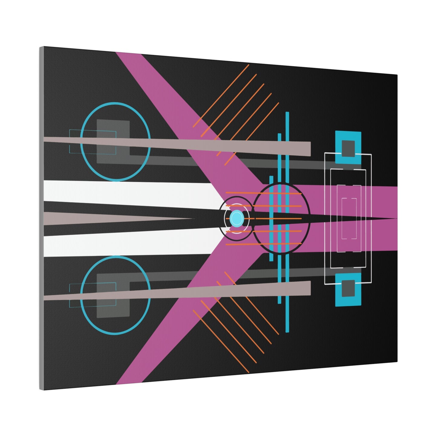 Neon Black - The Take Off Series: Geometric Abstract Wall Art
