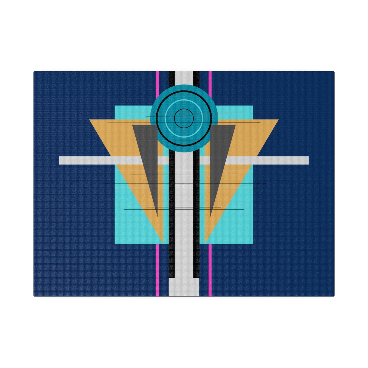 Deco One - Temple: Geometric Abstract Deco Inspired Wall Art