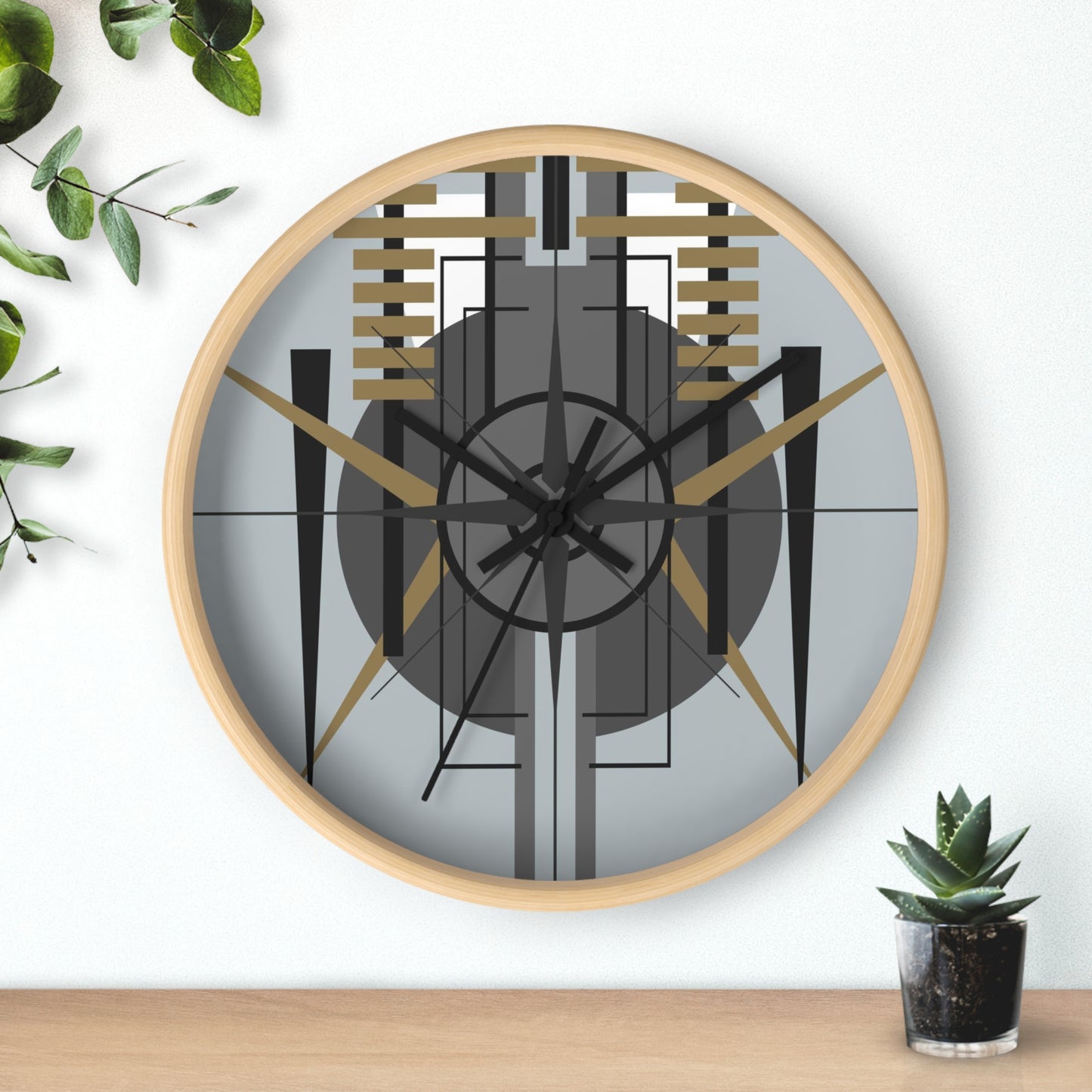 Deco Techno Grey Oscilation Wall Clock