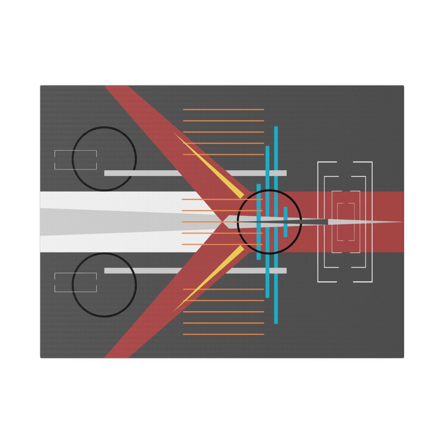 Steel Grey - The Take Off Series: Geometric Abstract Wall Art