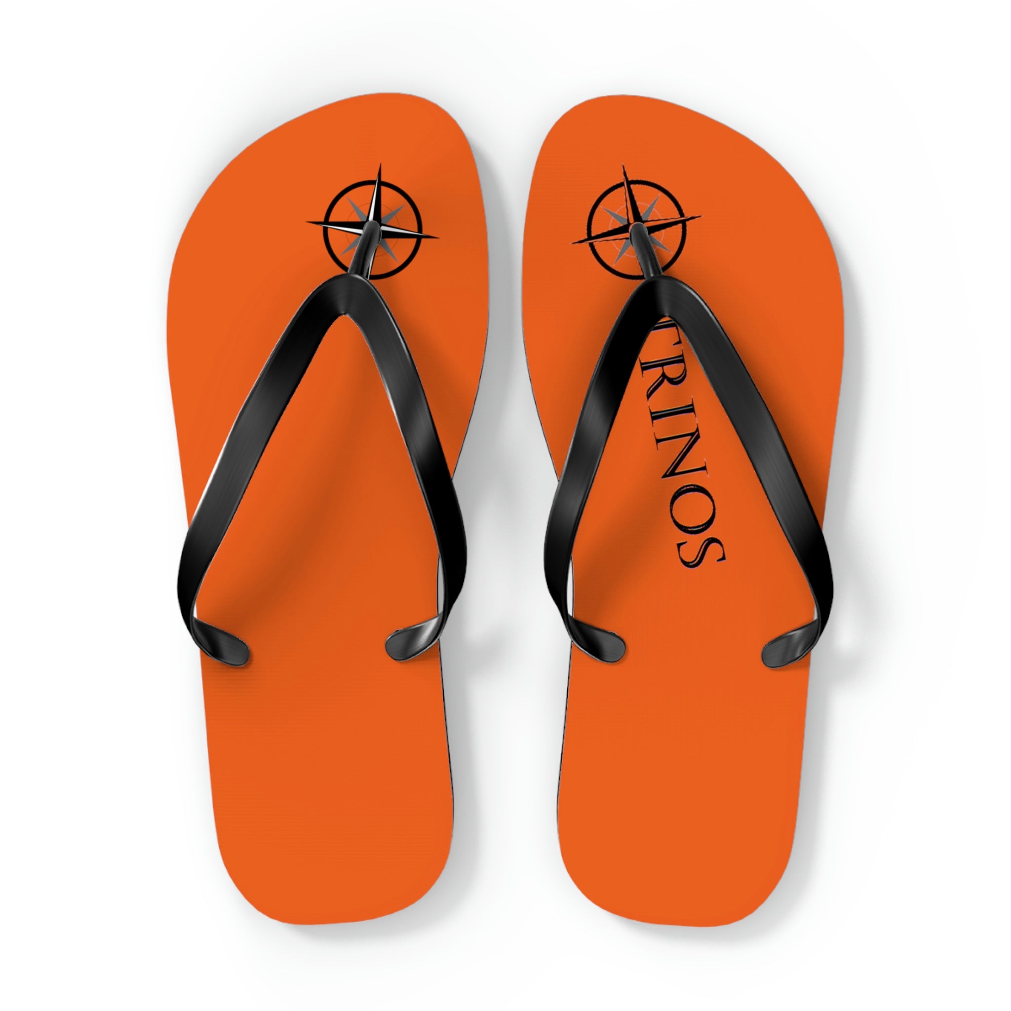 Orange discount flip flops