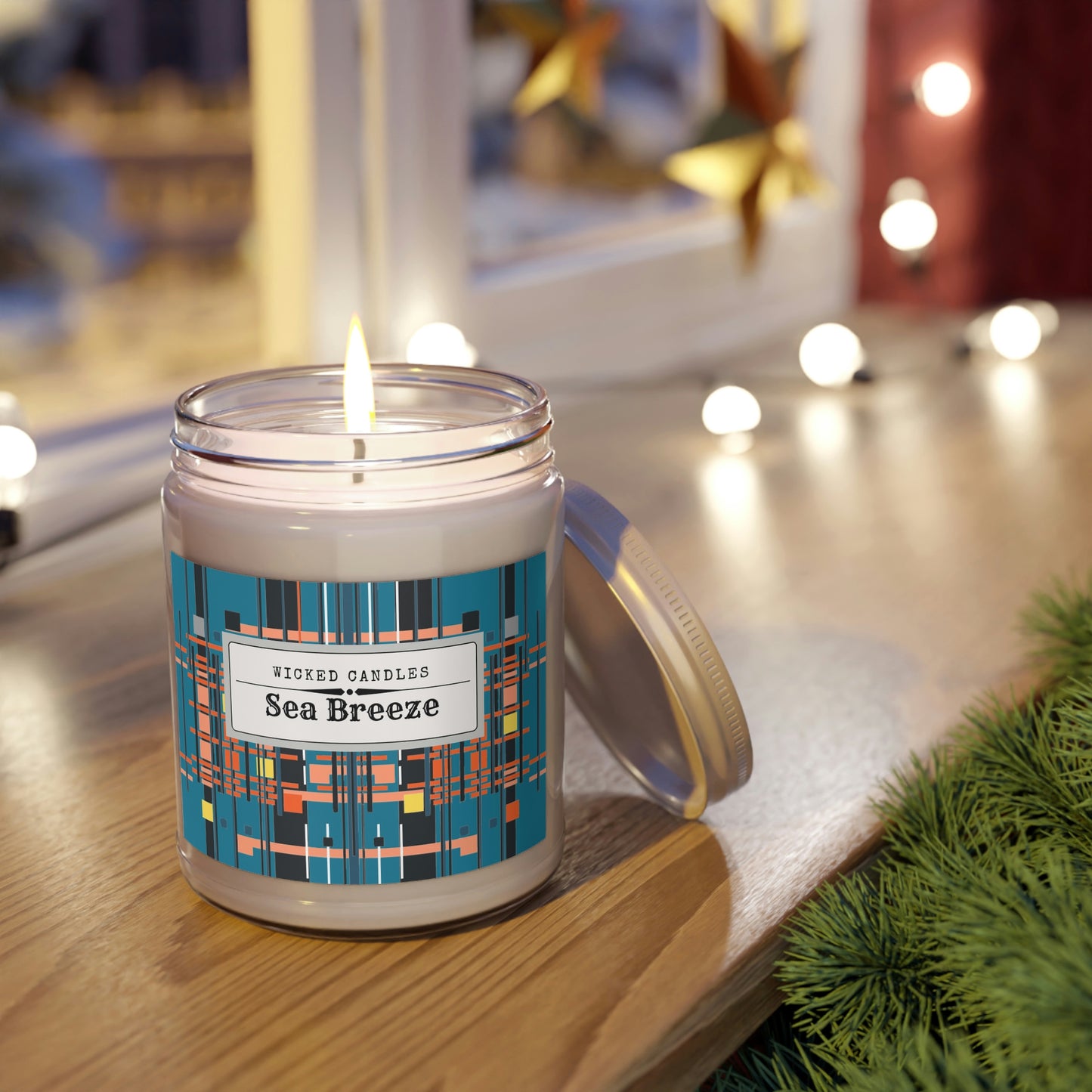 Wicked Candles Medium Electric Blue Bamboo-Inspired 9oz Soy Candle