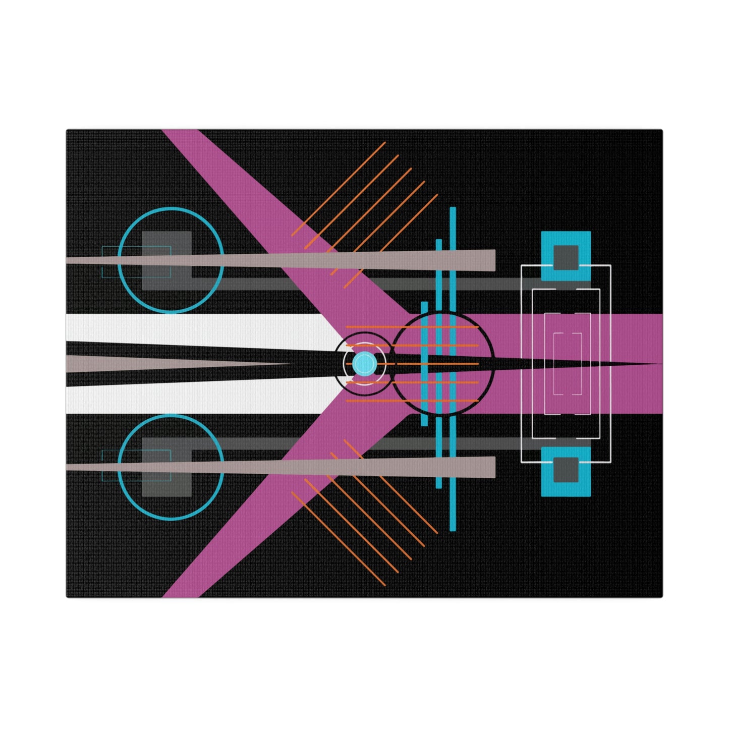 Neon Black - The Take Off Series: Geometric Abstract Wall Art
