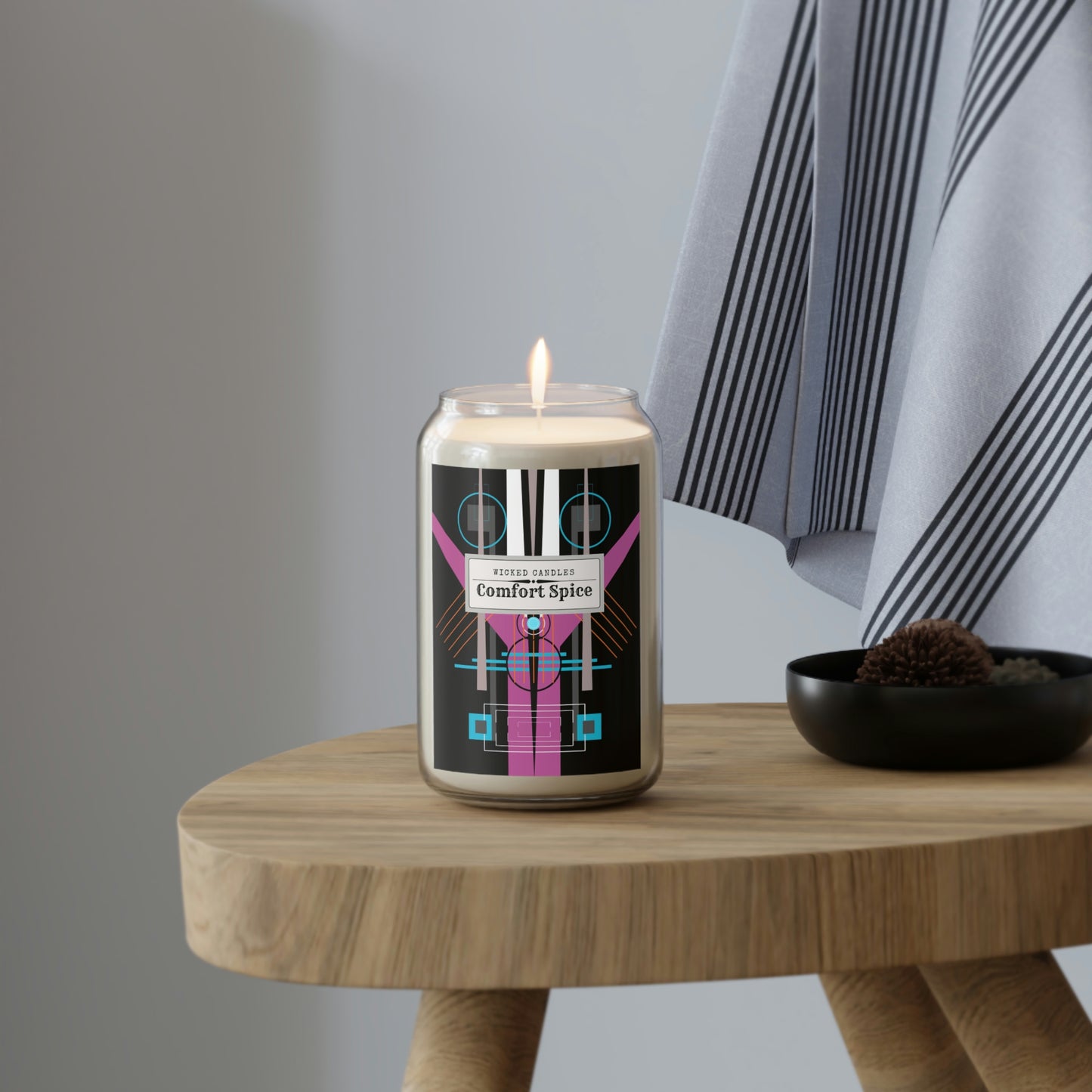 Wicked Candles Take OFF Neon Black Large Soy Candle, 13.75oz