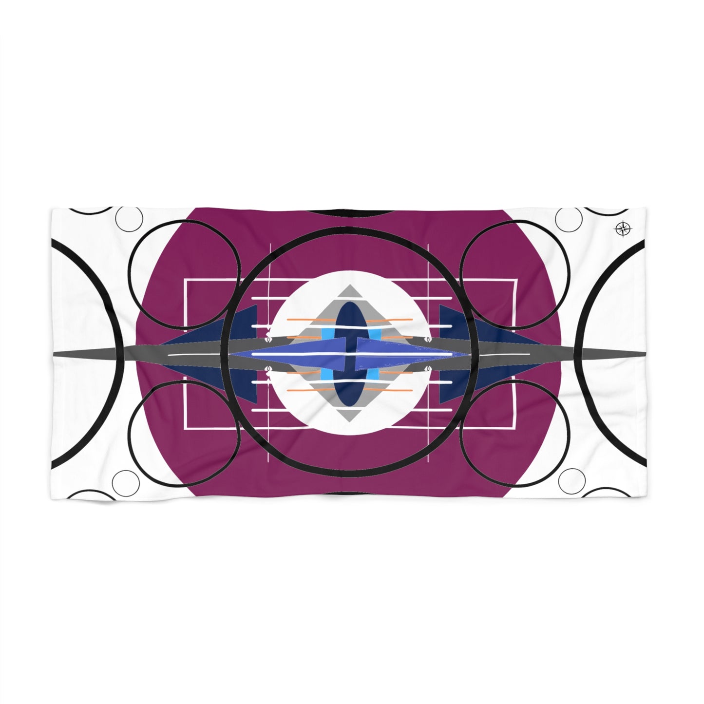 Deco Plum Oscillation Beach Towel
