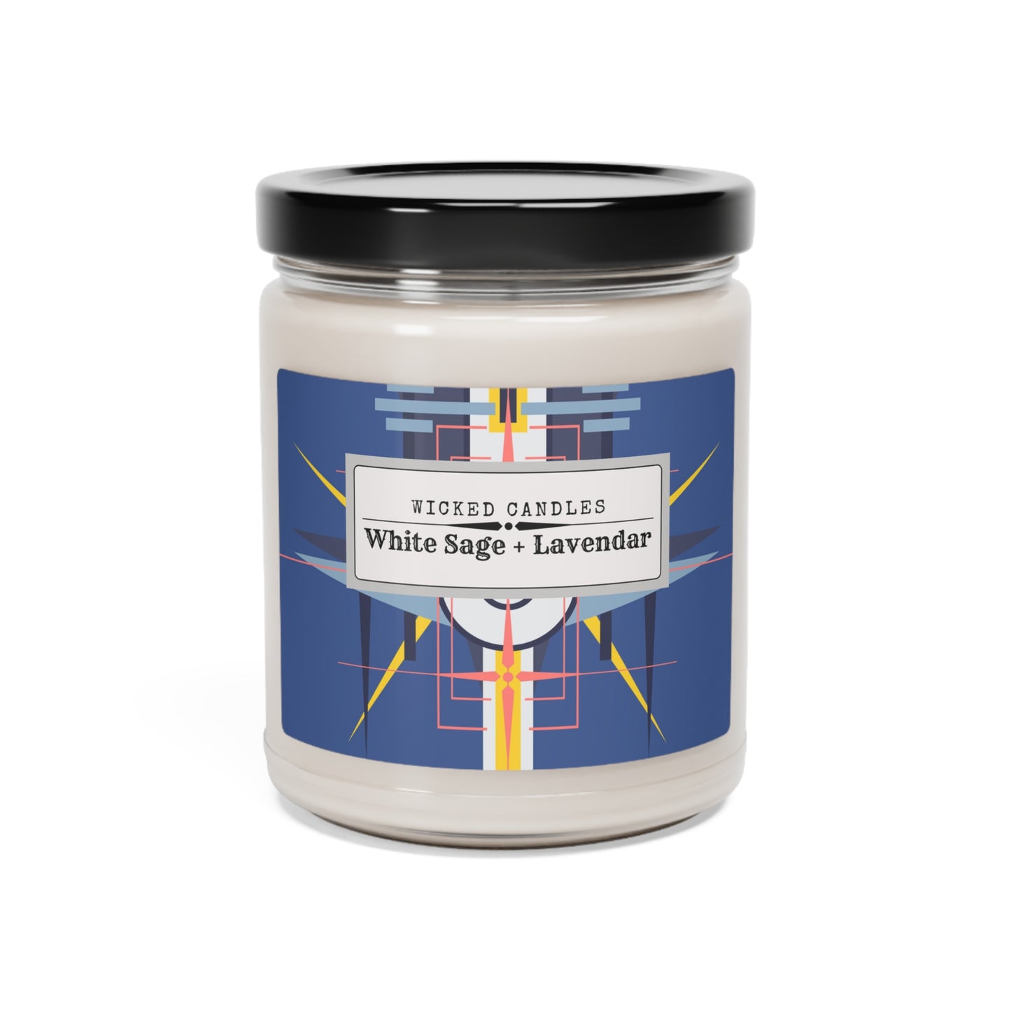Deco Aviation Sky Dusk Blue Oscillation Scented Soy Candle, 9oz