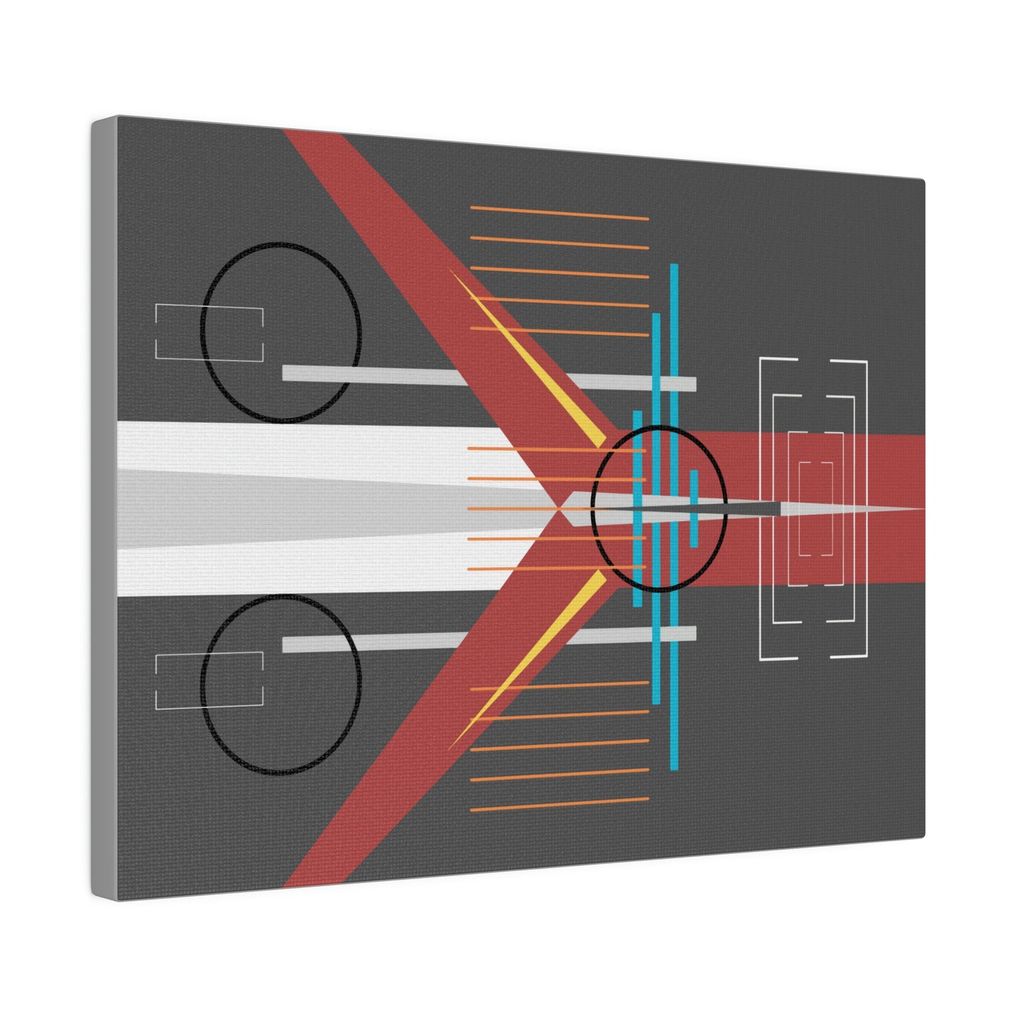 Steel Grey - The Take Off Series: Geometric Abstract Wall Art