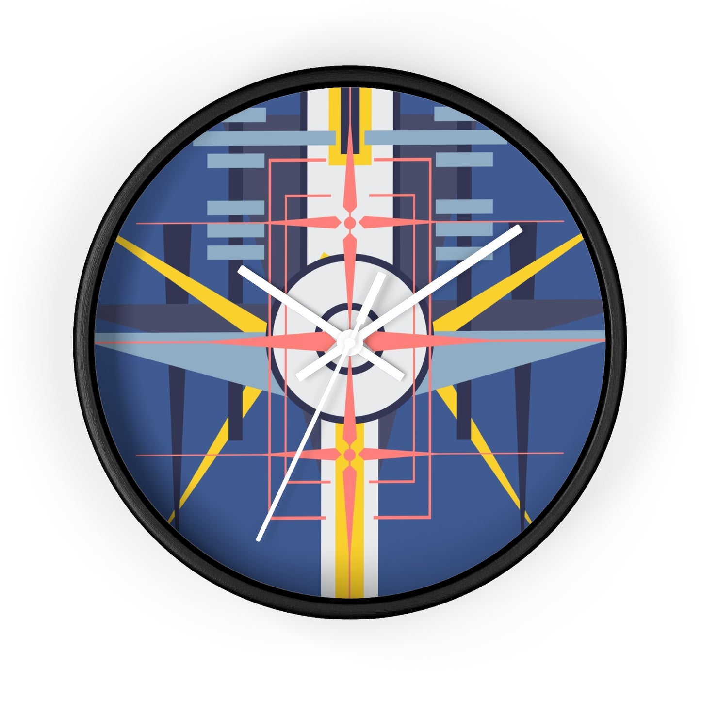 Deco Aviation Sky Dusk Blue Oscilation Wall Clock