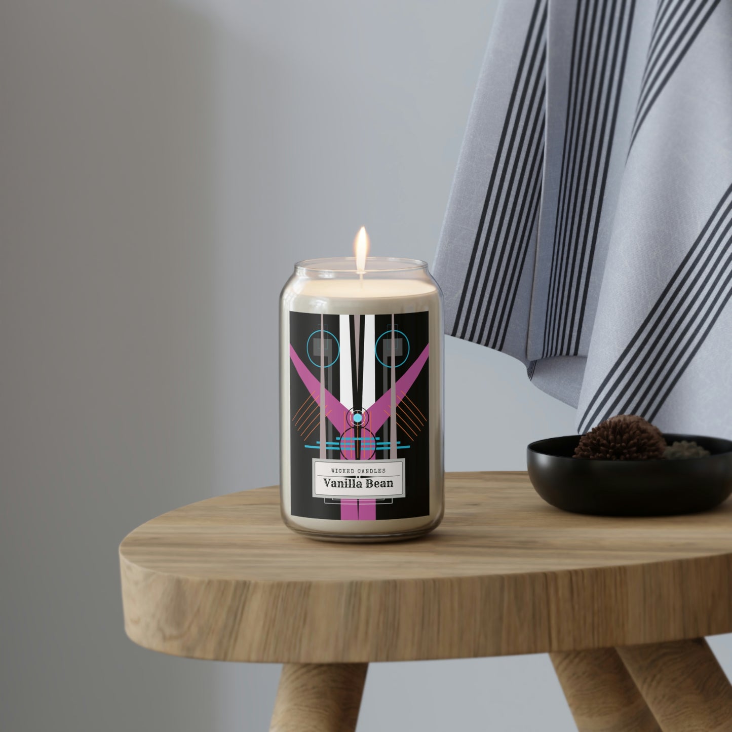 Wicked Candles Take OFF Neon Black Large Soy Candle, 13.75oz