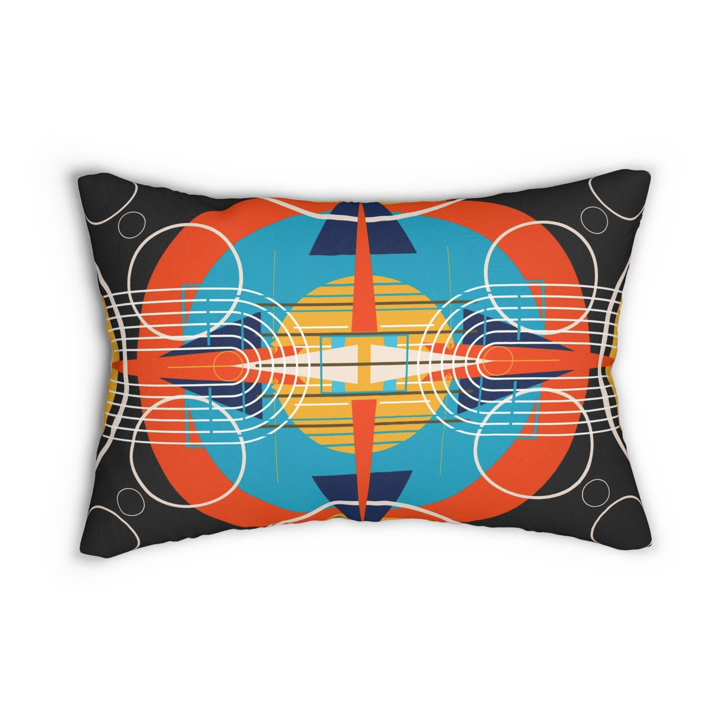 Deco Dark Oscillation Spun Polyester Lumbar Pillow 2 Sided Print