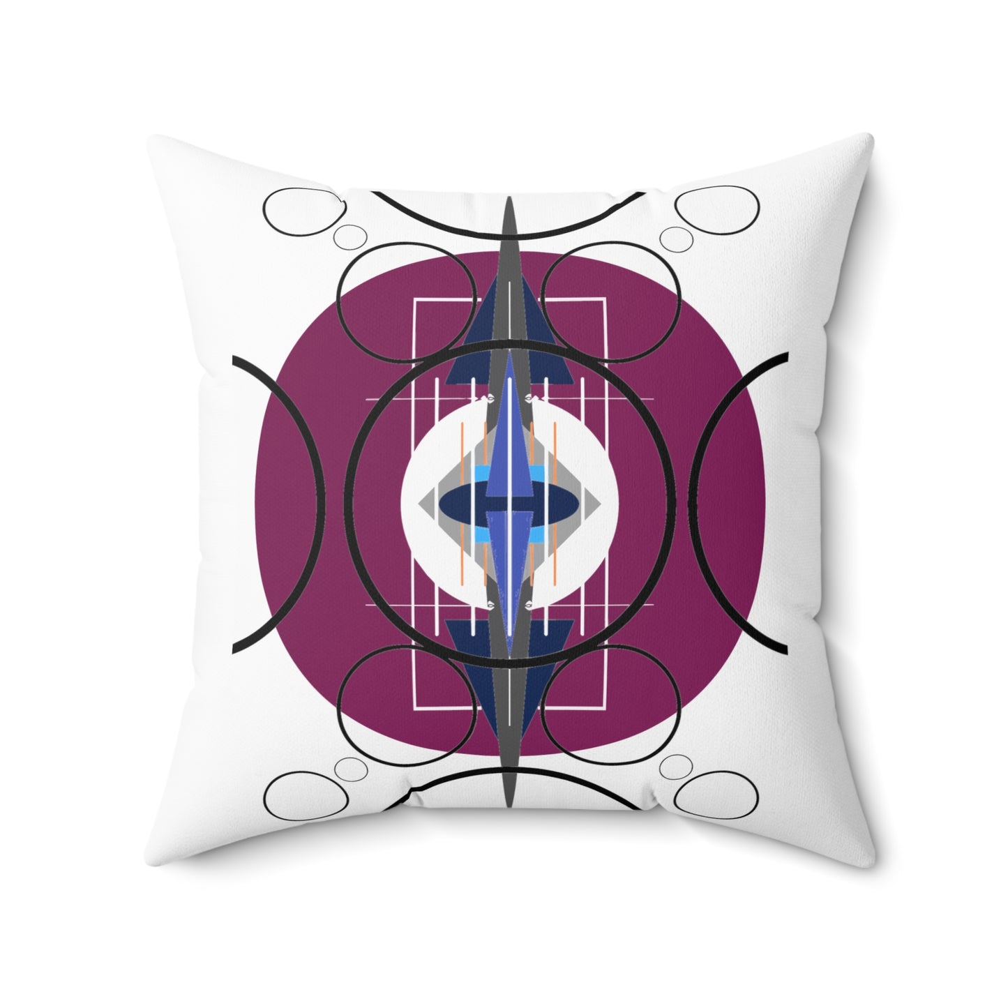 Deco Plumb Oscillation Spun Polyester Square Pillow