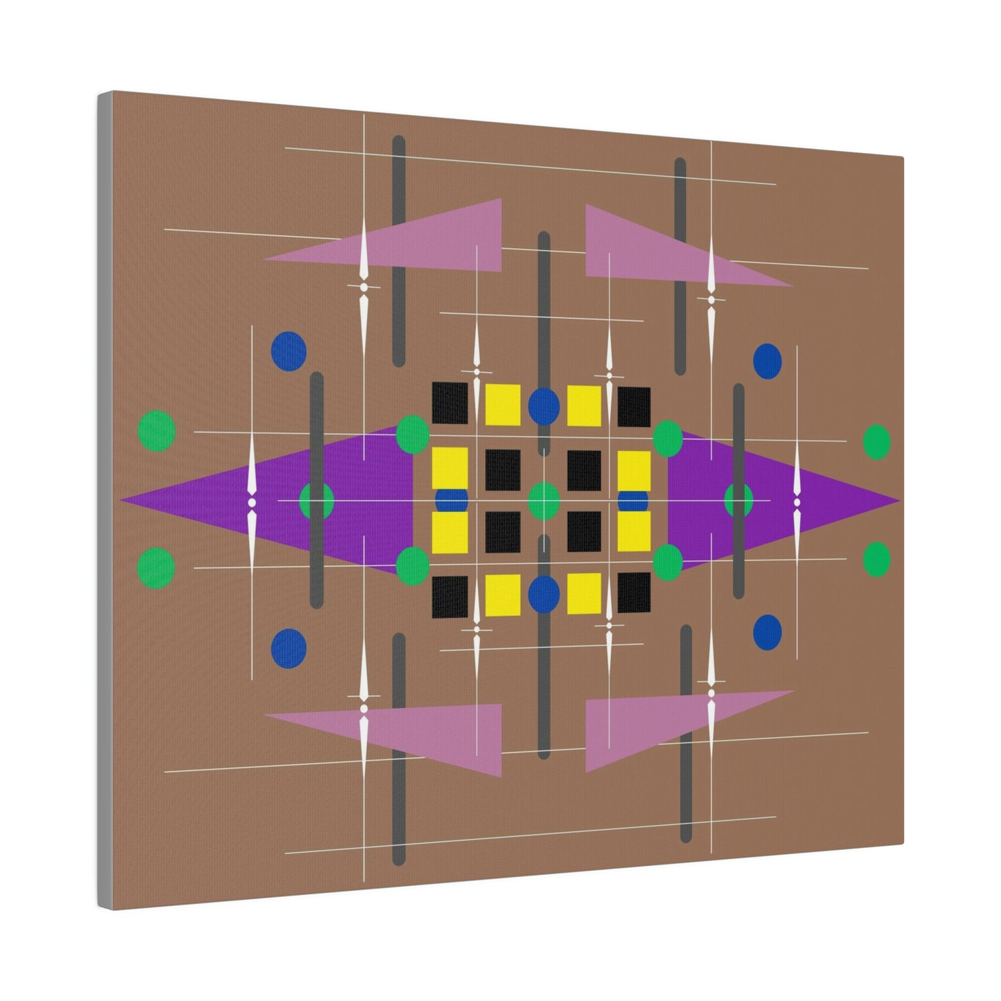 Aubergine - Universal Schematics 4: Geometric Abstract Deco Inspired Wall Art