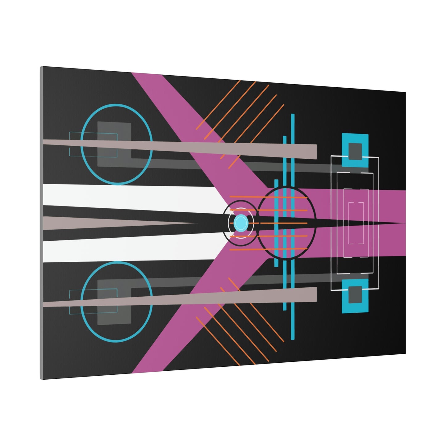 Neon Black - The Take Off Series: Geometric Abstract Wall Art