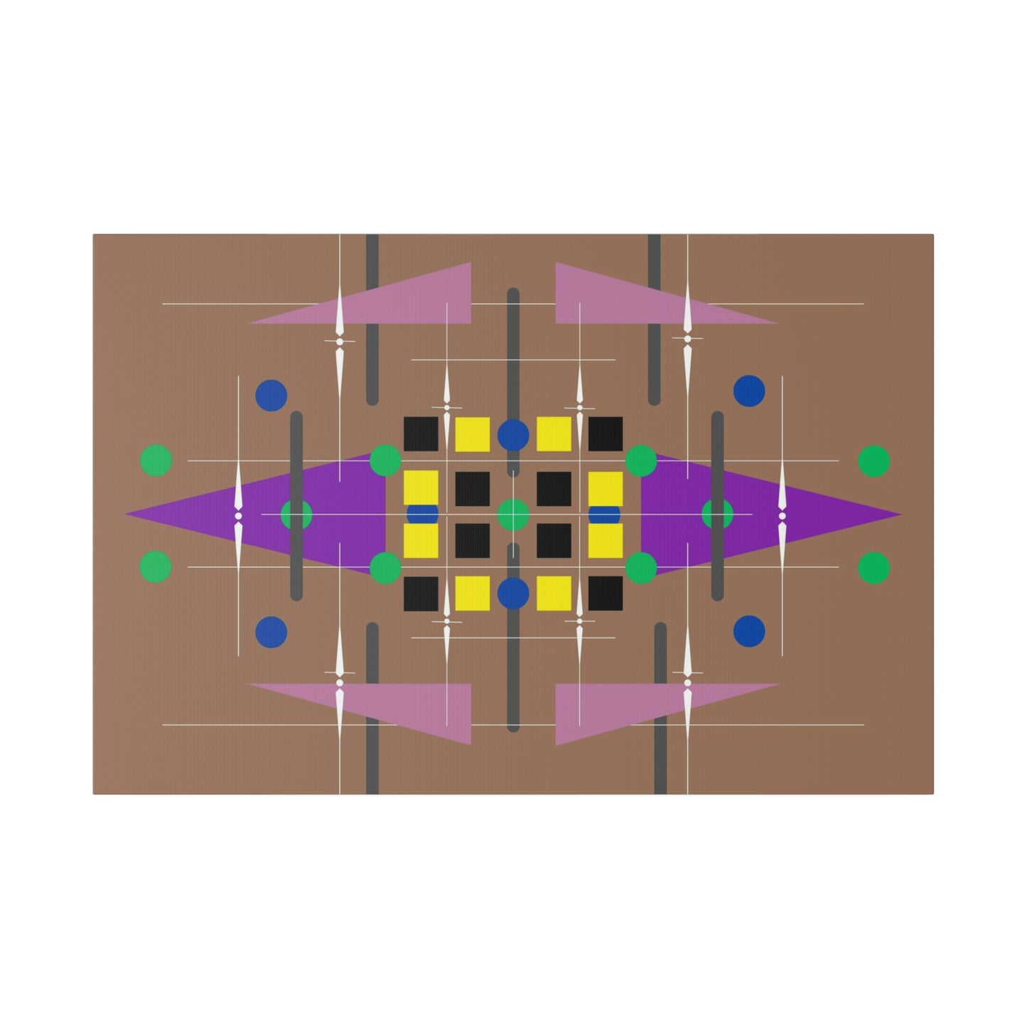 Aubergine - Universal Schematics 4: Geometric Abstract Deco Inspired Wall Art