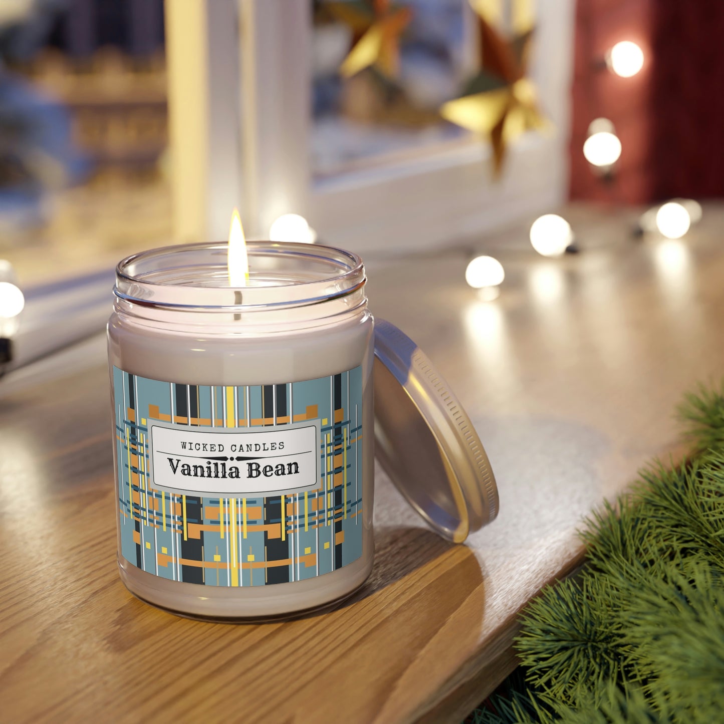 Wicked Candles Steel Tin Grey Bamboo-Inspired 9oz Soy Candle