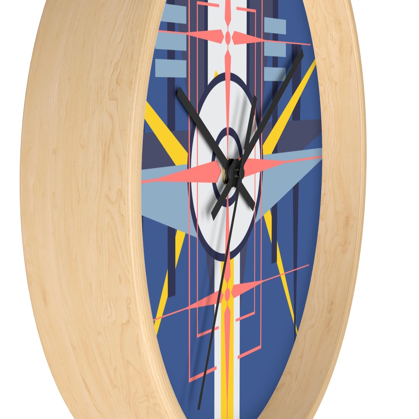 Deco Aviation Sky Dusk Blue Oscilation Wall Clock
