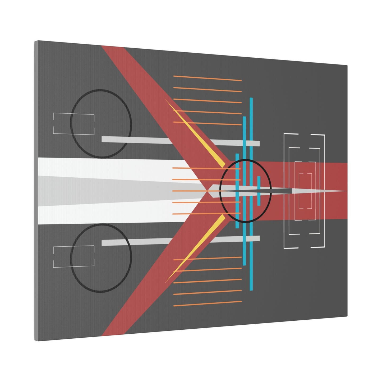 Steel Grey - The Take Off Series: Geometric Abstract Wall Art