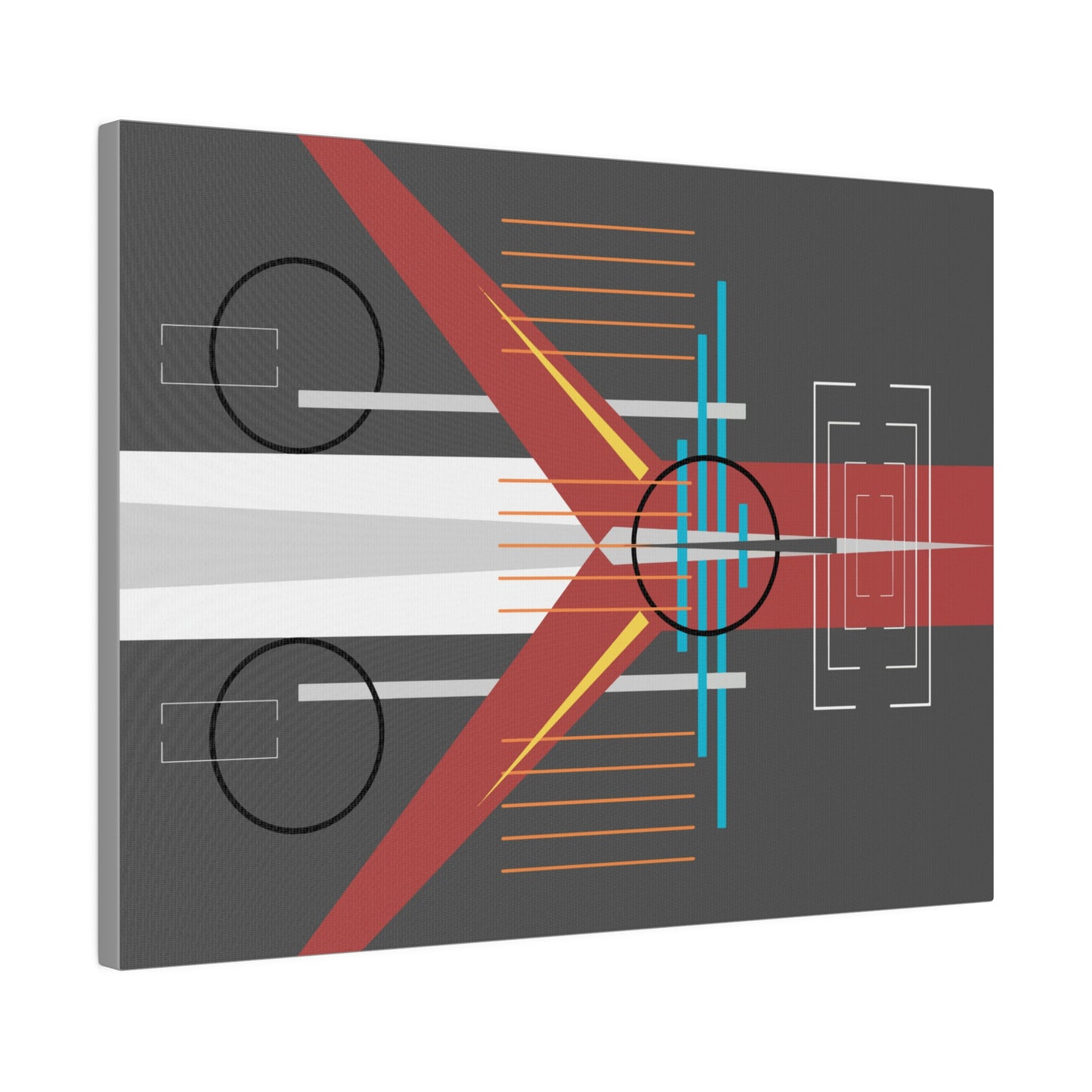 Steel Grey - The Take Off Series: Geometric Abstract Wall Art