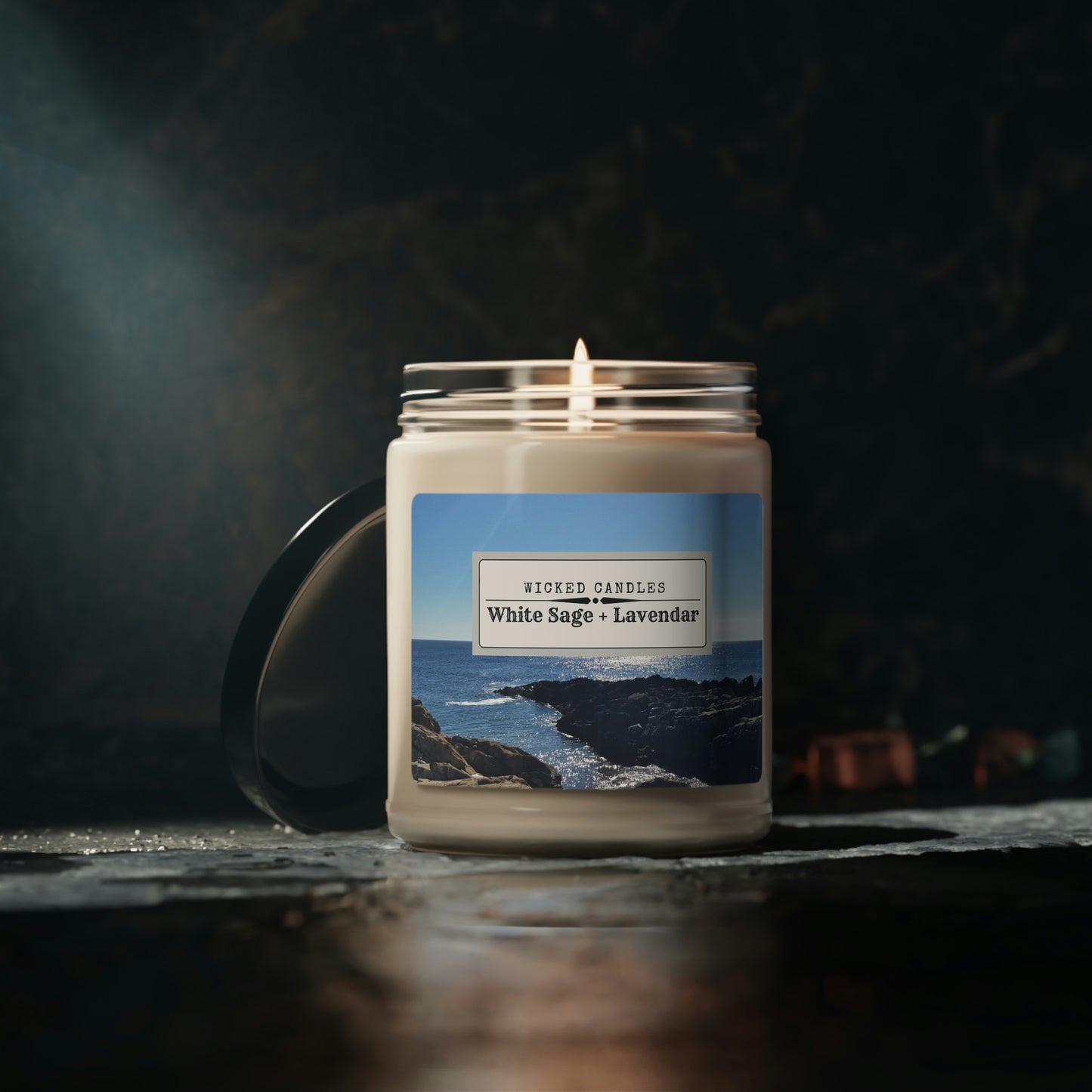 Wicked Candles Ocean Side: Scented Soy Candle, 9oz