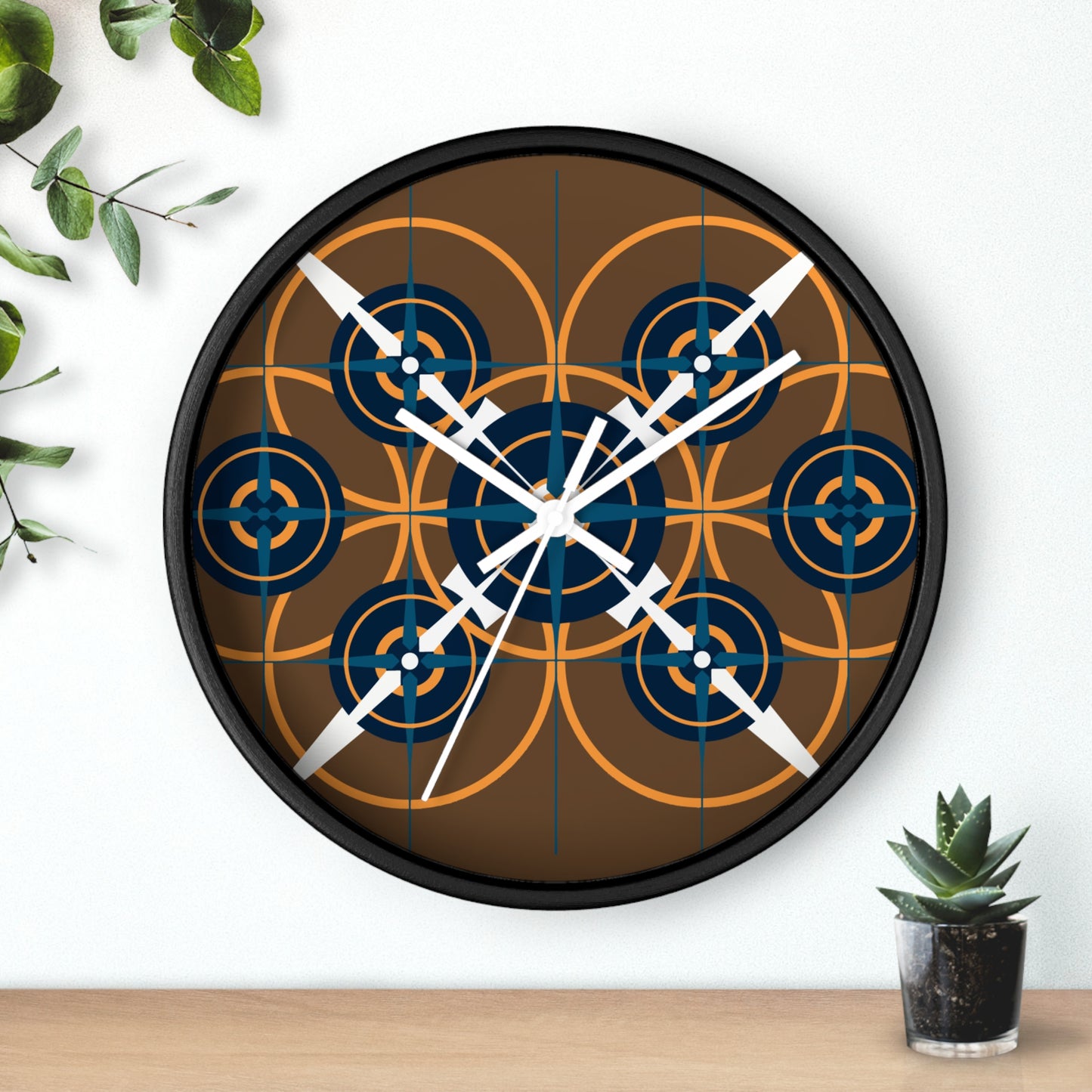 Classic Retro Compass Rose Wall Clock