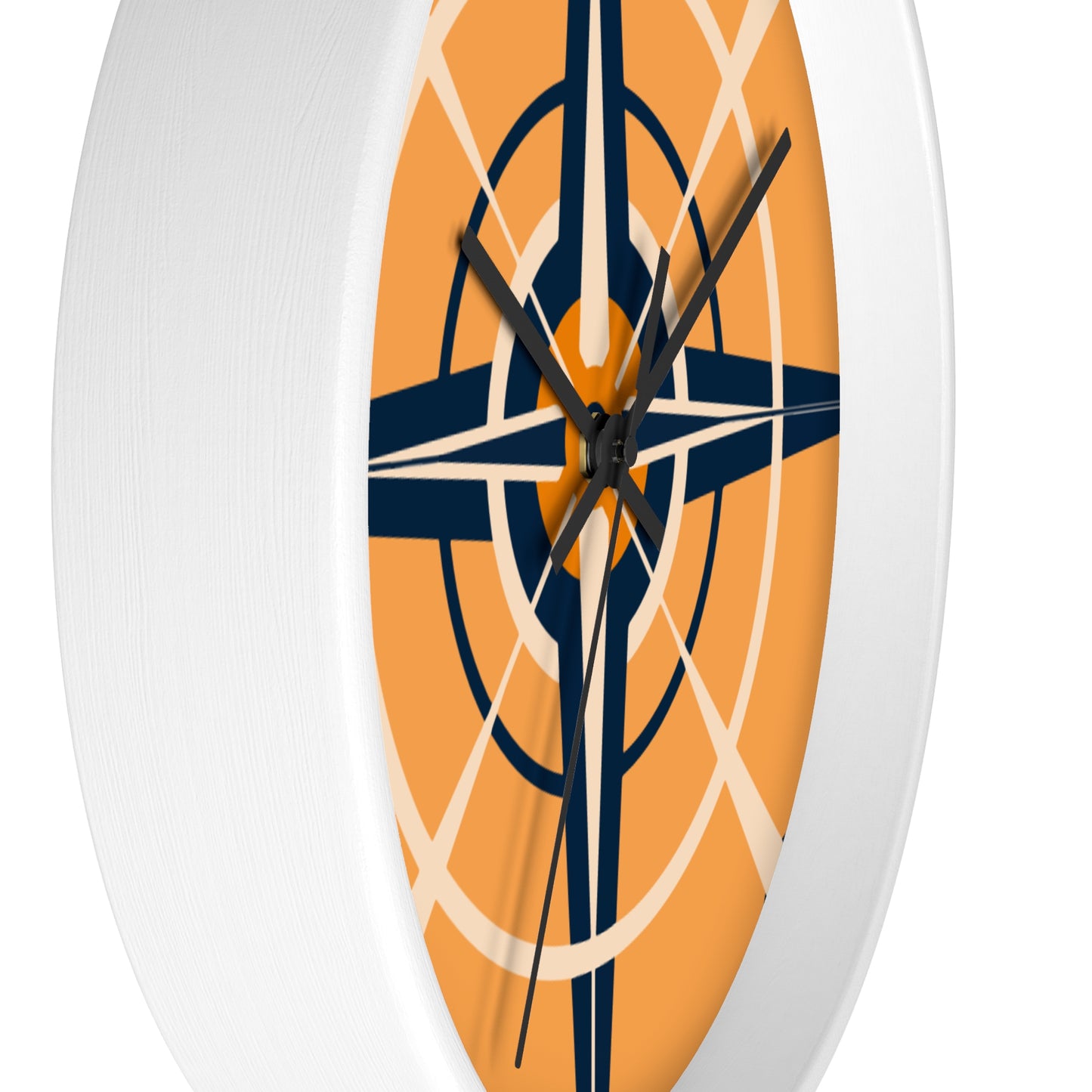 Tangerine Dream Compass Rose Wall Clock