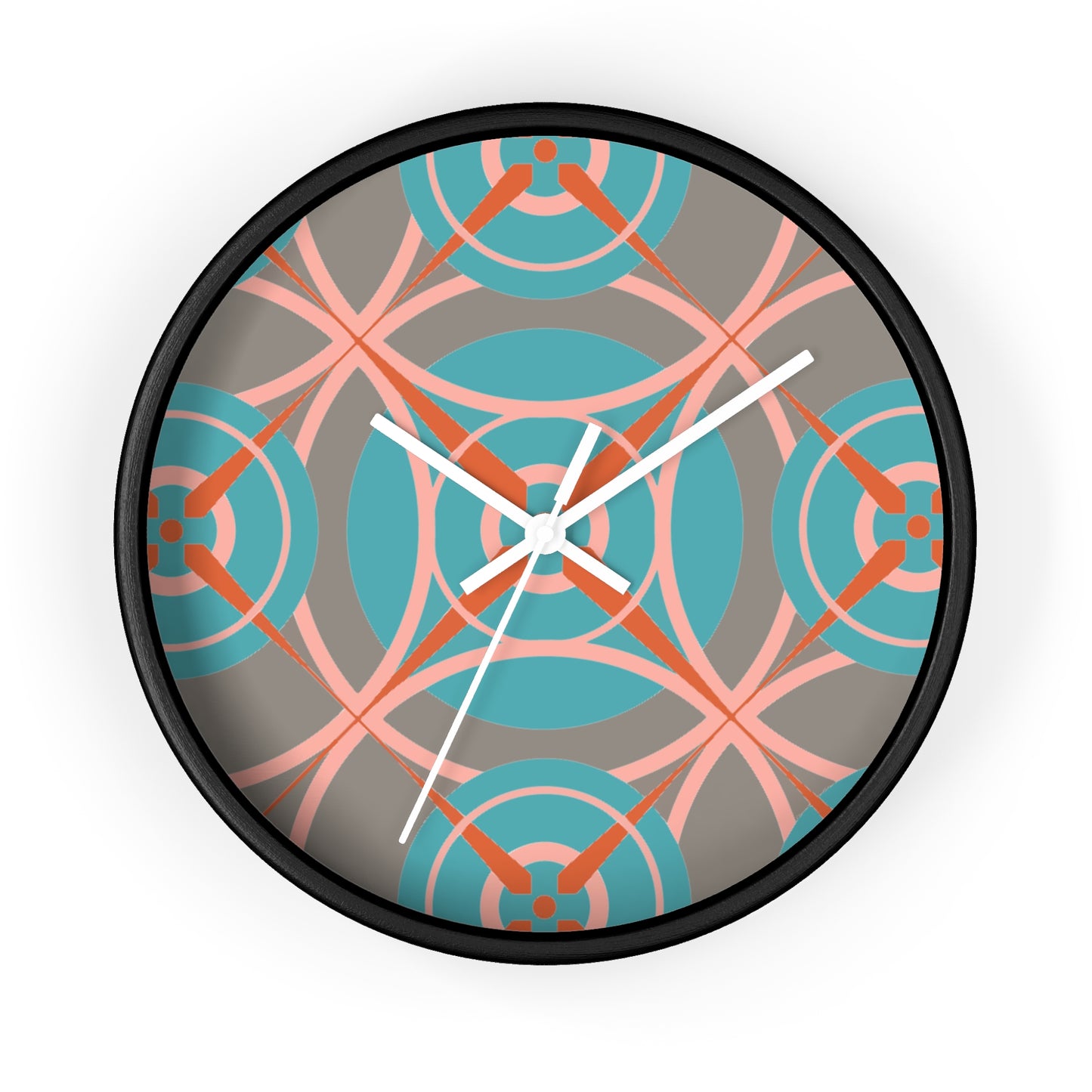 Cotton Candy Grey Compass Rose Wall Clock