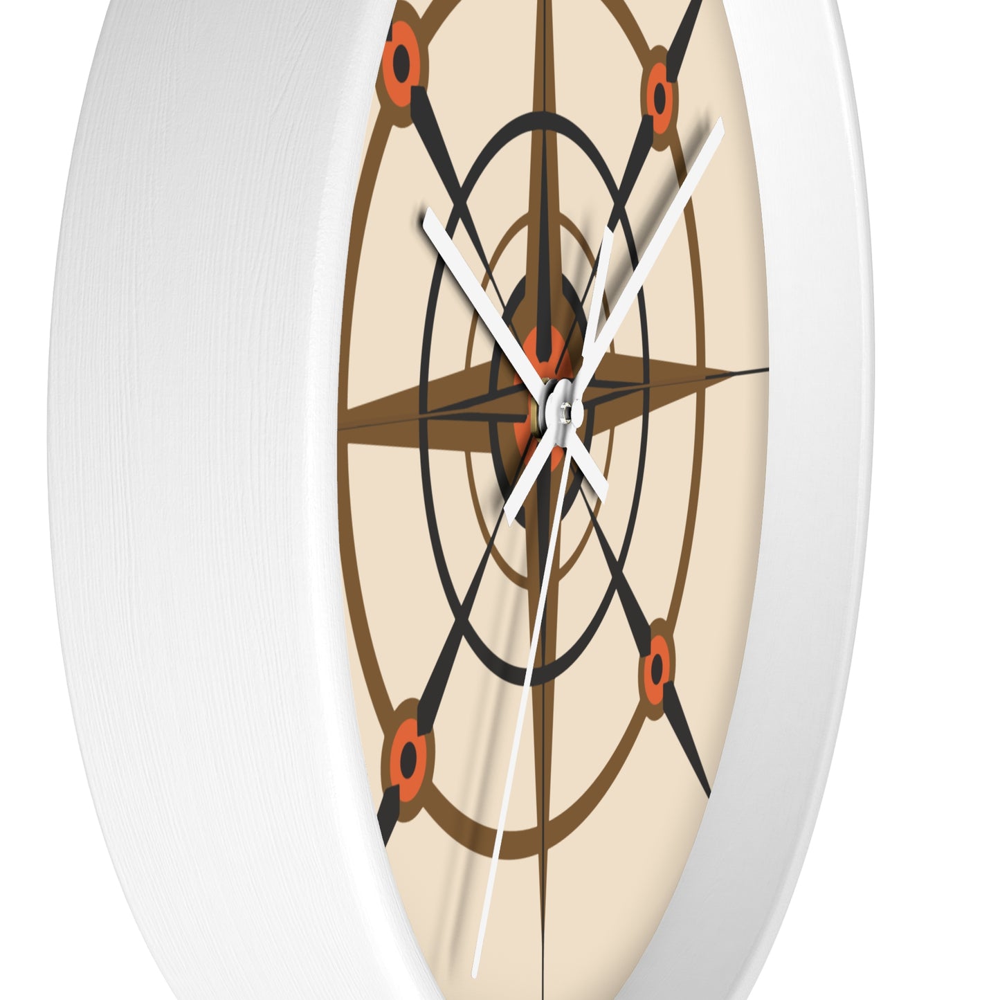 Pumpkin Seed Compass Rose Wall Clock