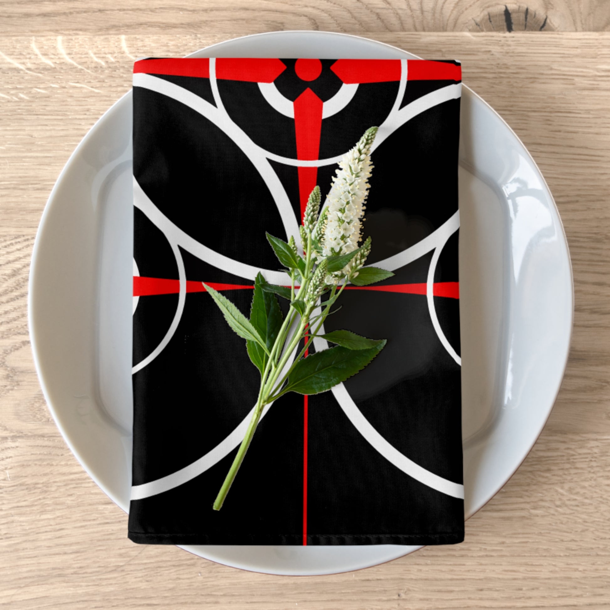 Black Cove Compass Rose Graphic Napkin