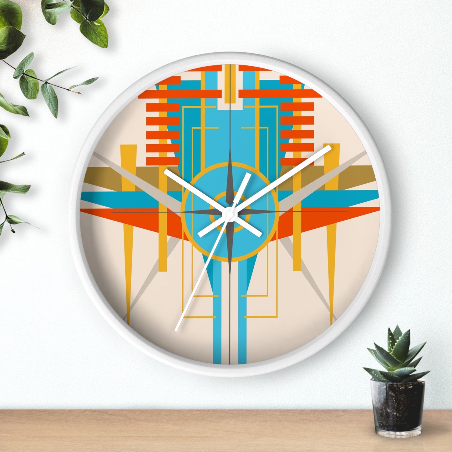 Deco Desert Bird of Paradise Wall Clock