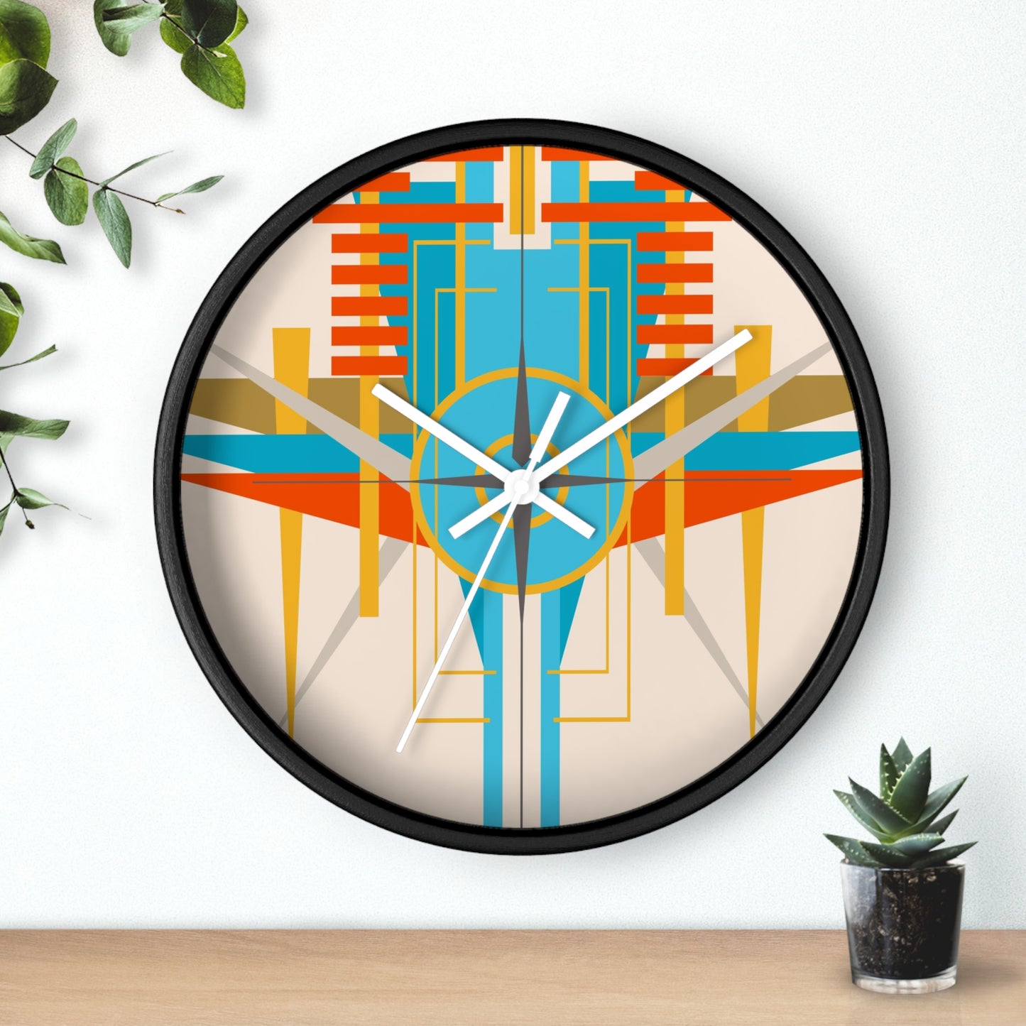 Deco Desert Bird of Paradise Wall Clock