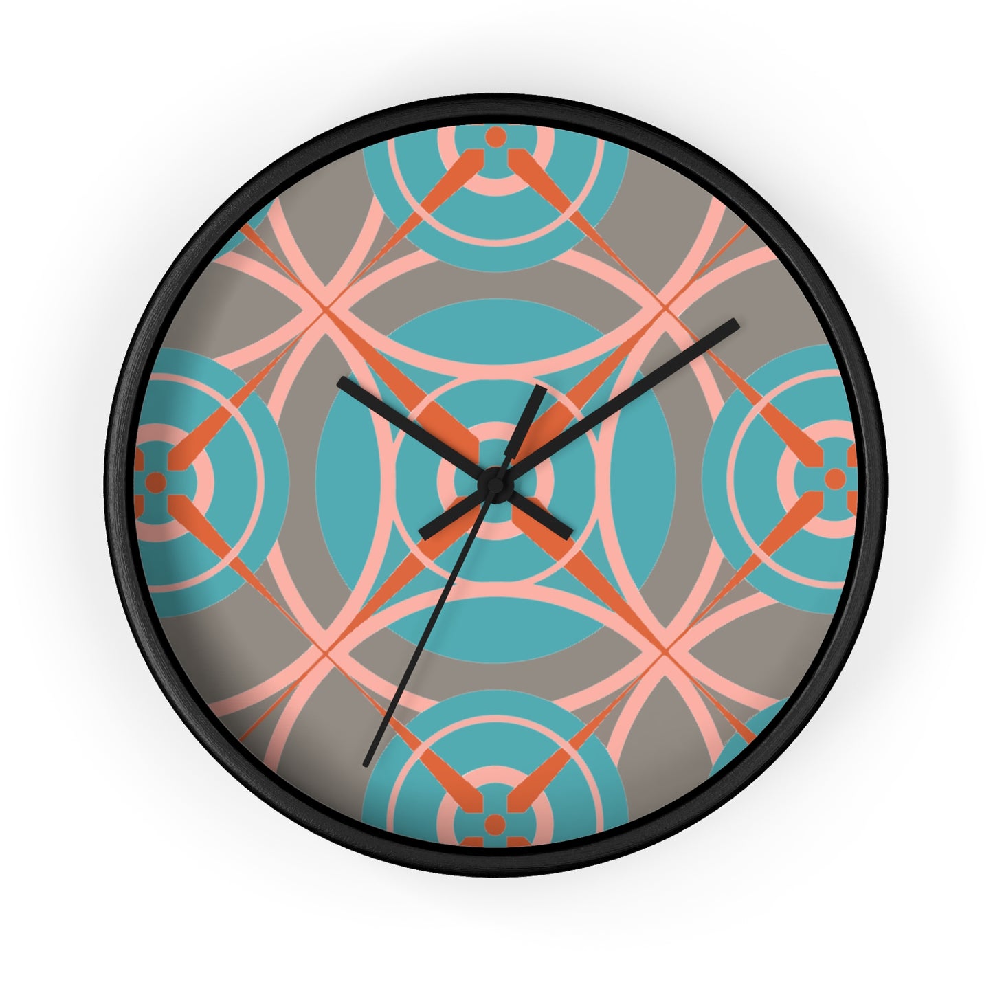 Cotton Candy Grey Compass Rose Wall Clock