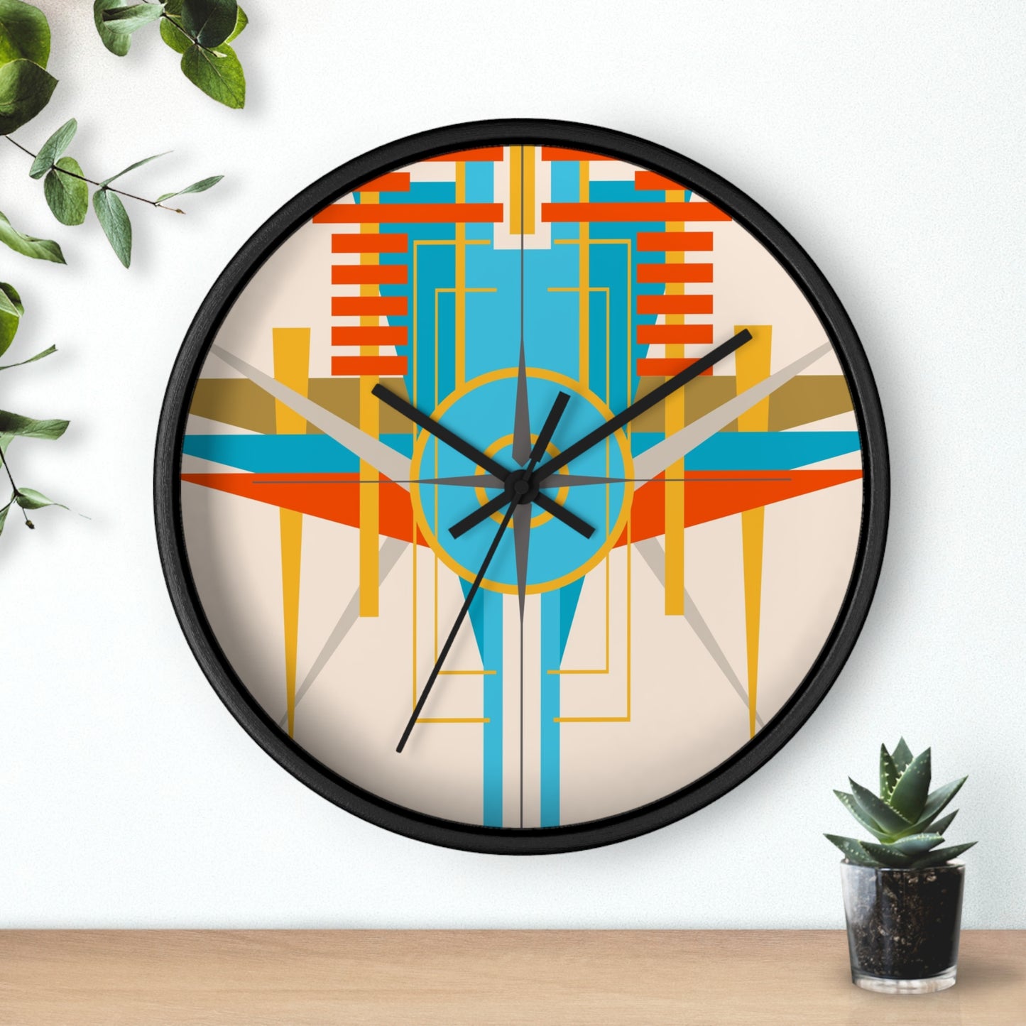 Deco Desert Bird of Paradise Wall Clock