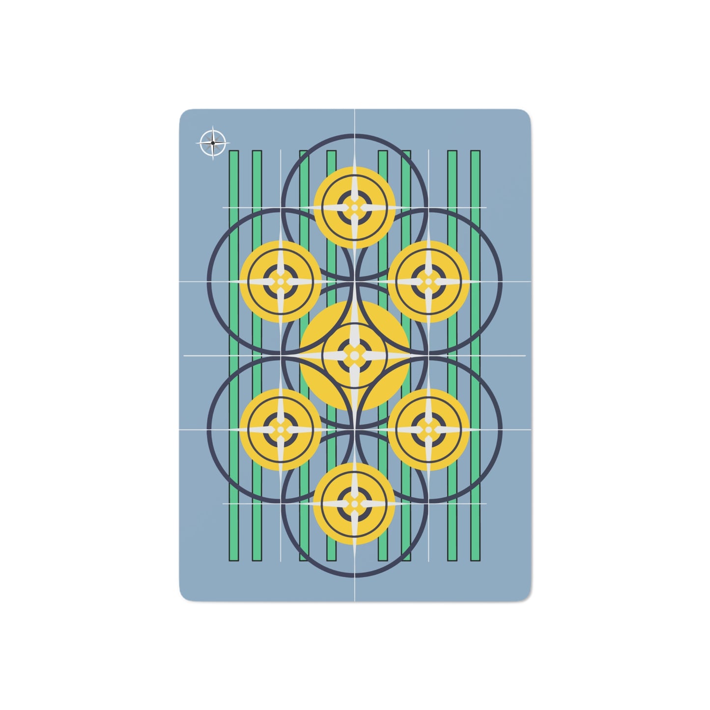 Casino - Sunflower Yellow Compass Rose Custom Poker Cards