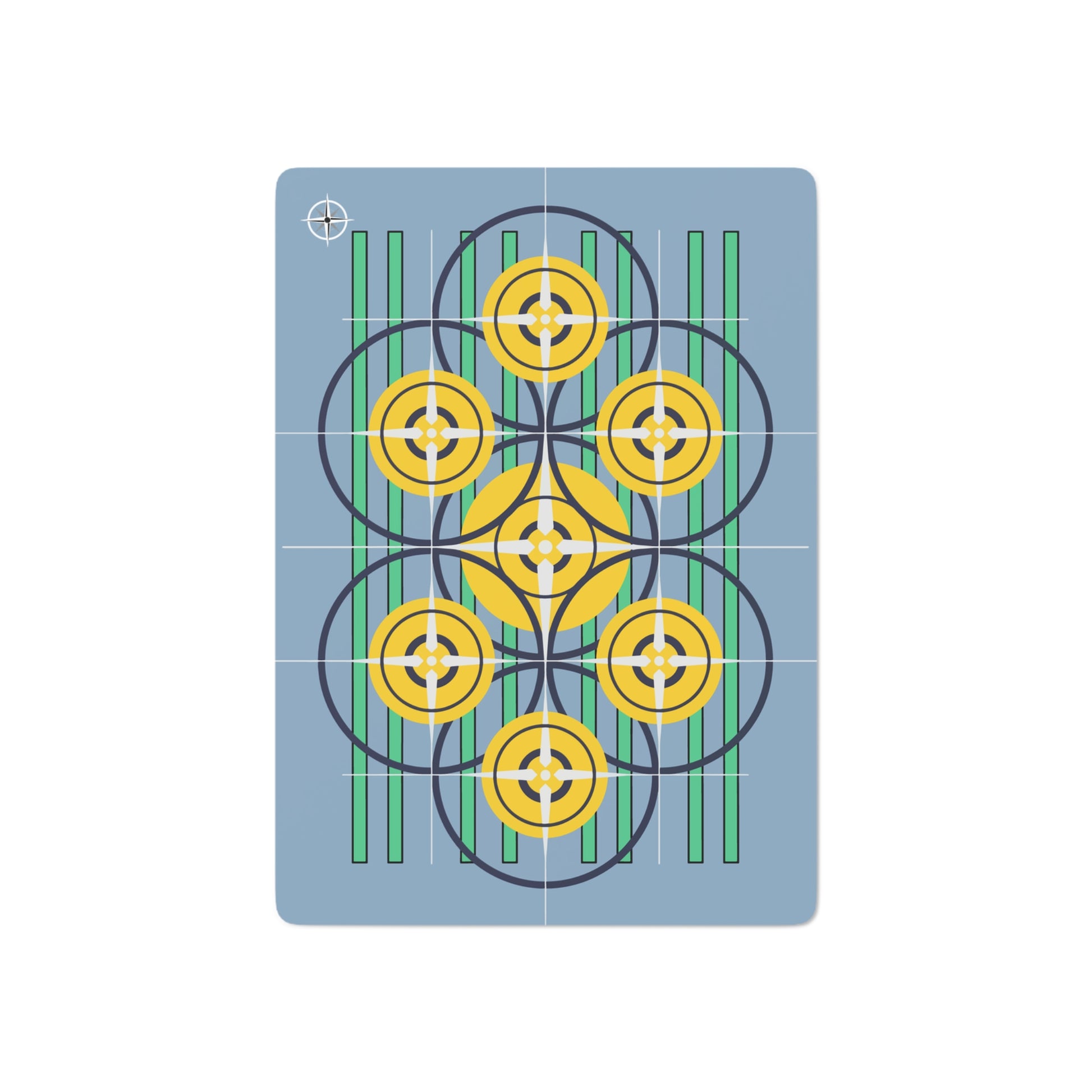 Casino - Sunflower Yellow Compass Rose Custom Poker Cards