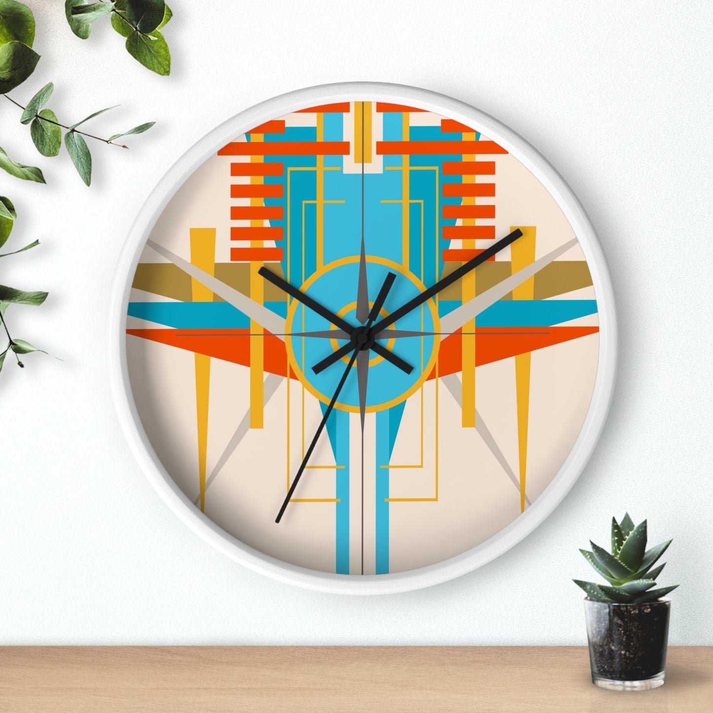 Deco Desert Bird of Paradise Wall Clock