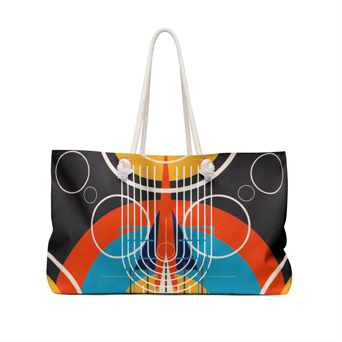 Deco Black Oscillation Weekender Beach Bag