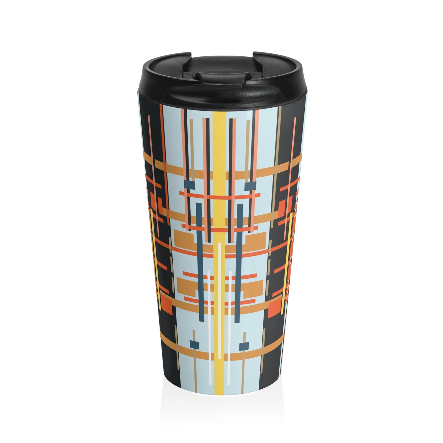 Aluminum Blue Bamboo Stainless Steel Travel Mug