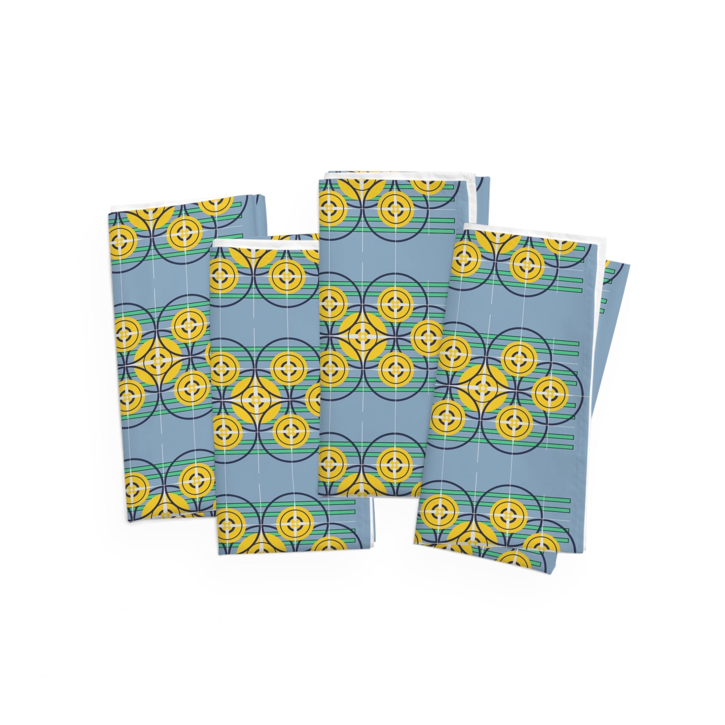 Sunflower Yellow Compass Rose Graphic Napkin