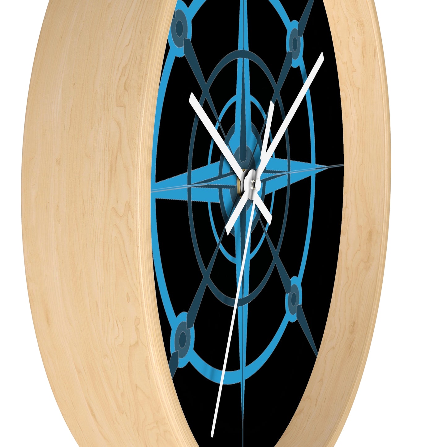 NIghtwing Blue-Black Compass Rose Wall Clock