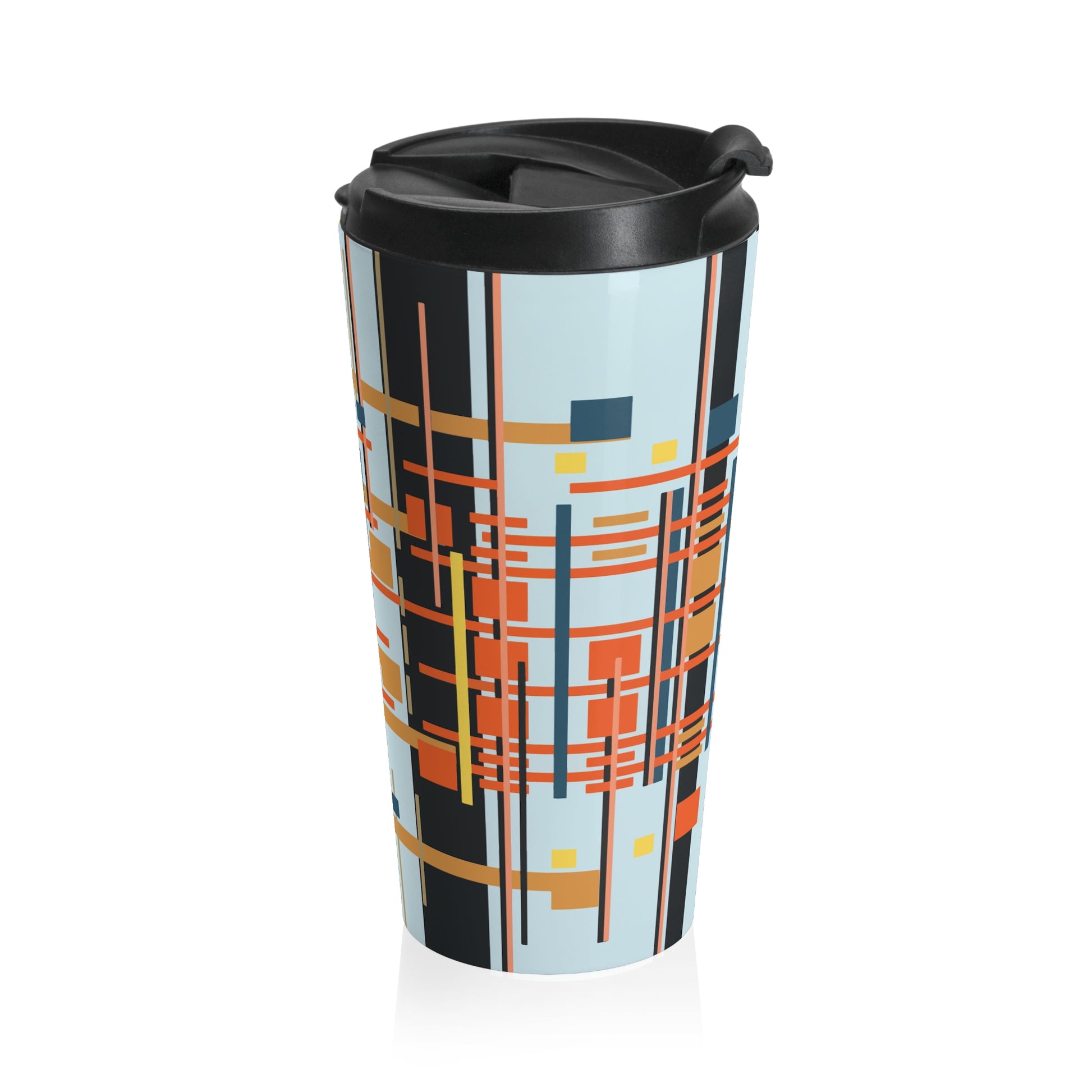 Aluminum Blue Bamboo Stainless Steel Travel Mug