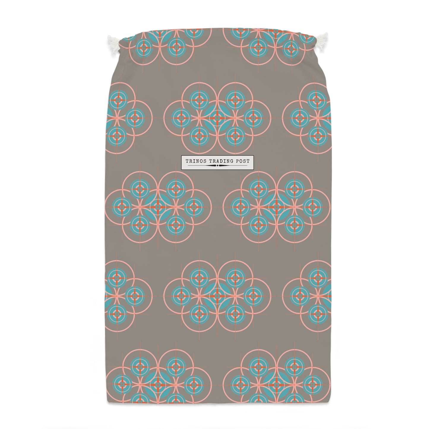 Cotton Candy Grey Compass Rose Super Delux Laundry Sack