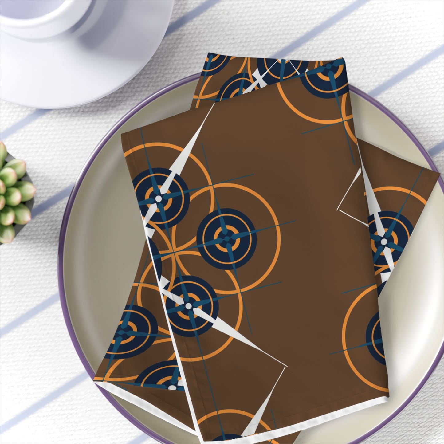 Classic Retro Casino Compass Rose Graphic Napkin