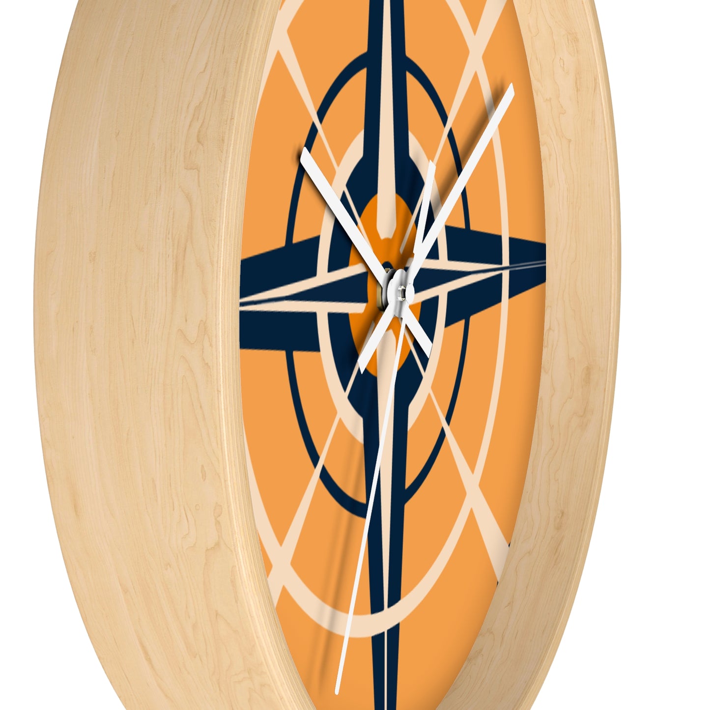 Tangerine Dream Compass Rose Wall Clock