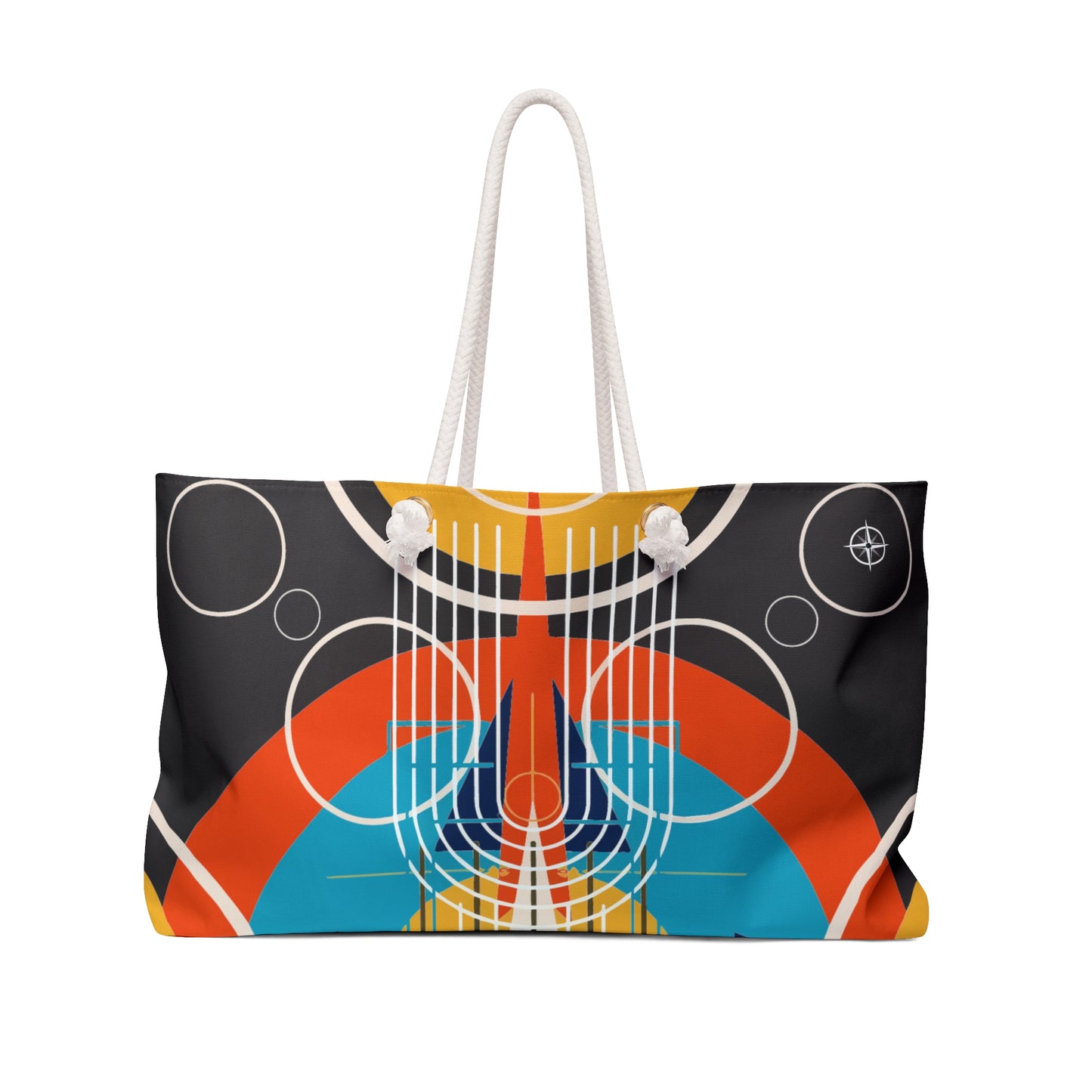 Deco Black Oscillation Weekender Beach Bag