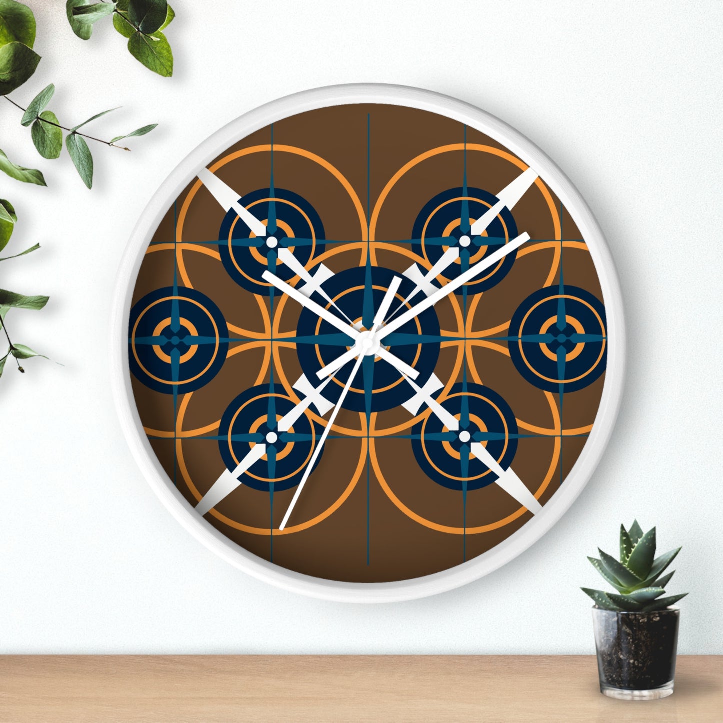 Classic Retro Compass Rose Wall Clock