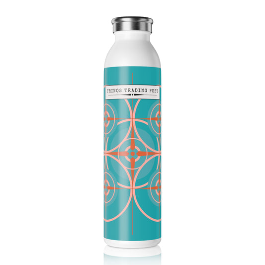 Miami Blue Cherry Blossom Compass Rose 20oz Slim Water Bottle