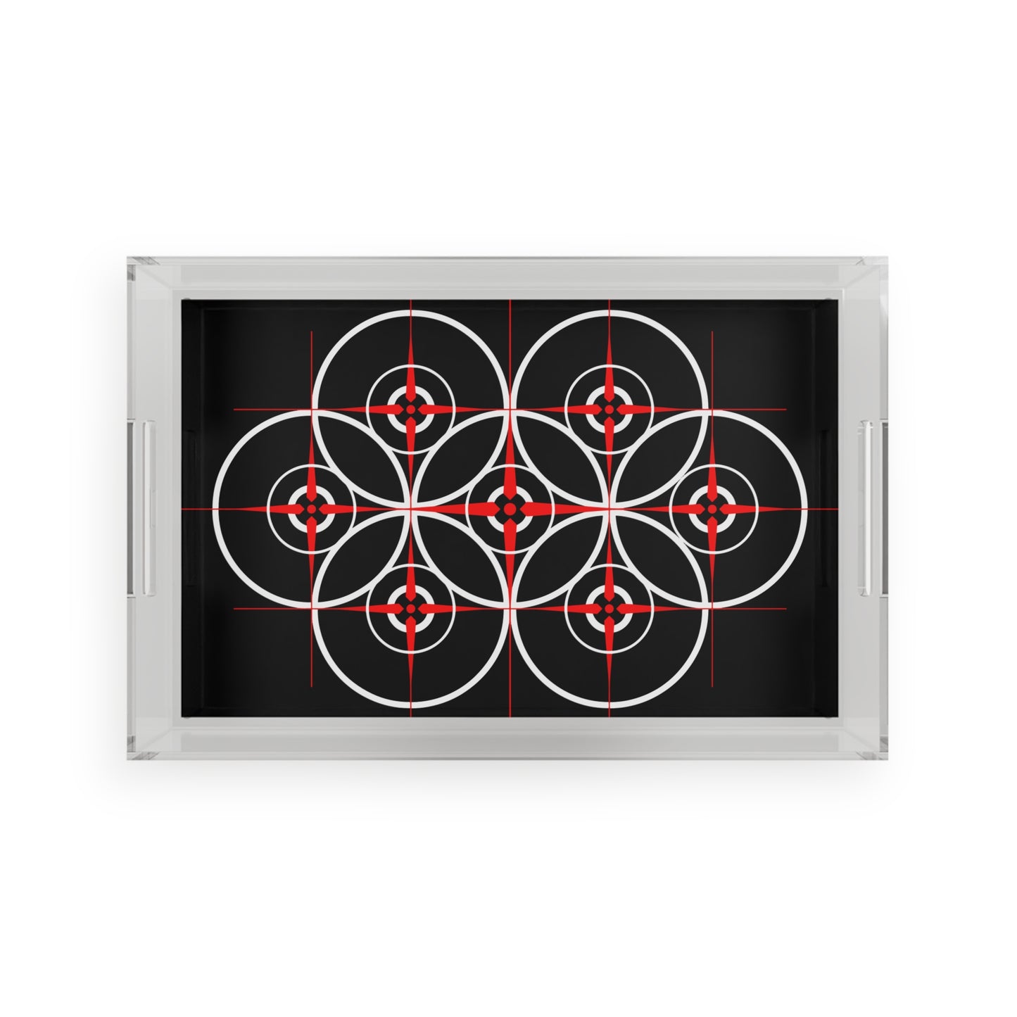 Black Cove Compass Rose Acrylic Serving Tray