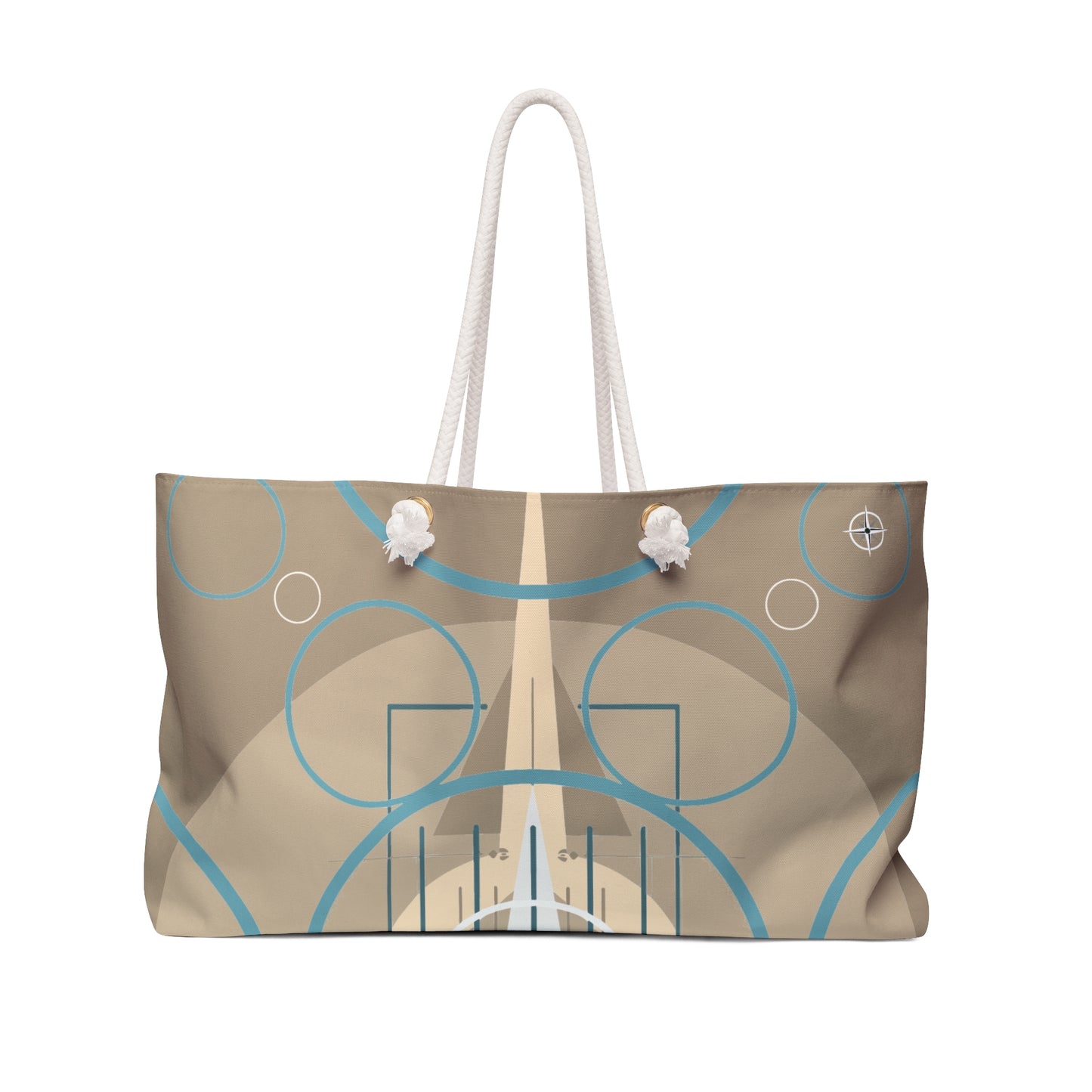 Deco Beige Oscillation Weekender Beach Bag